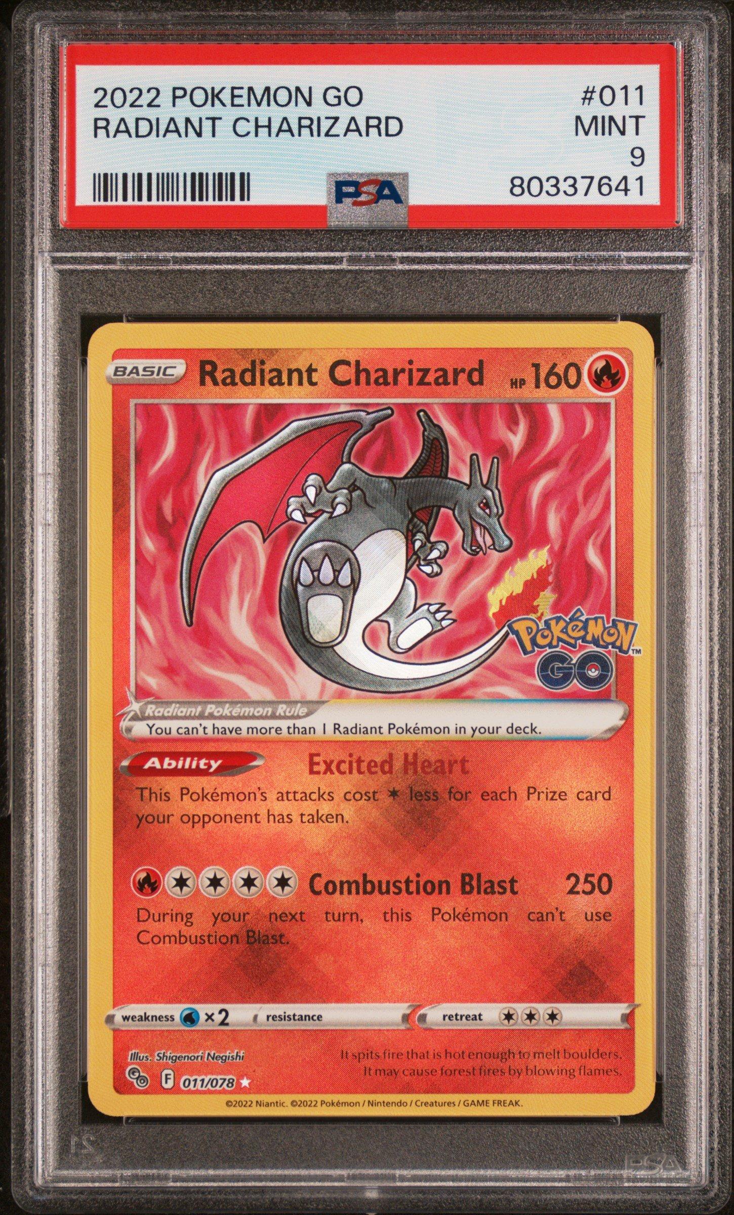 2022 Pokemon Go 011 Radiant Charizard PSA 9 Graded Card | GameStop