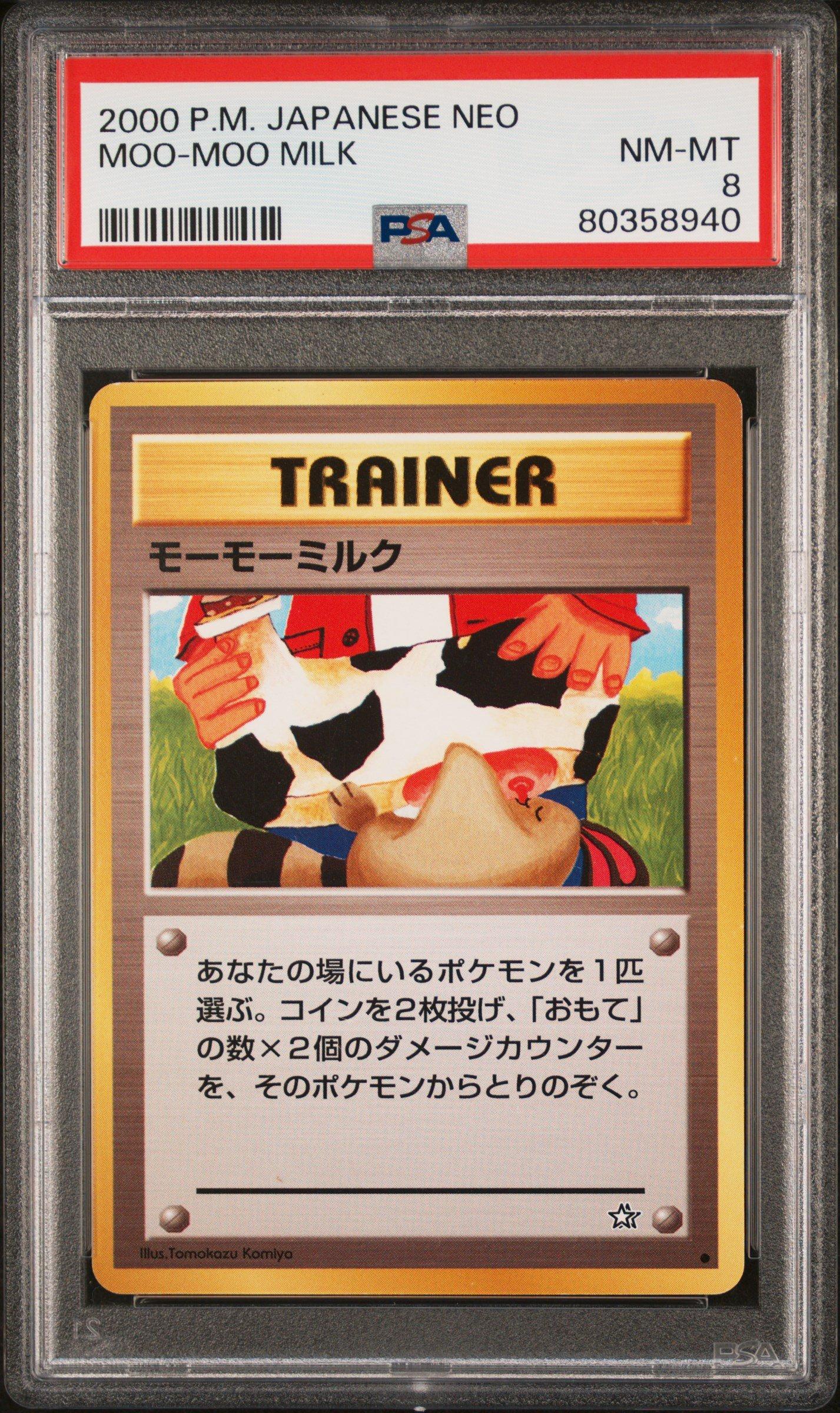 2000 Pokemon Japanese Neo Moo-moo Milk PSA 8 Graded Card | GameStop