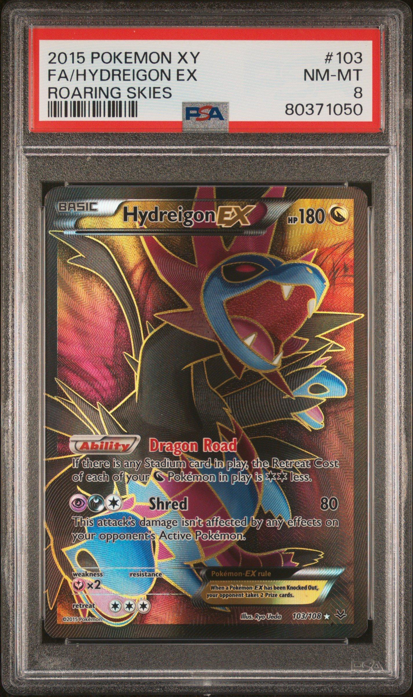 2015 Pokemon Xy Roaring Skies 103 Full Art/hydreigon Ex PSA 8