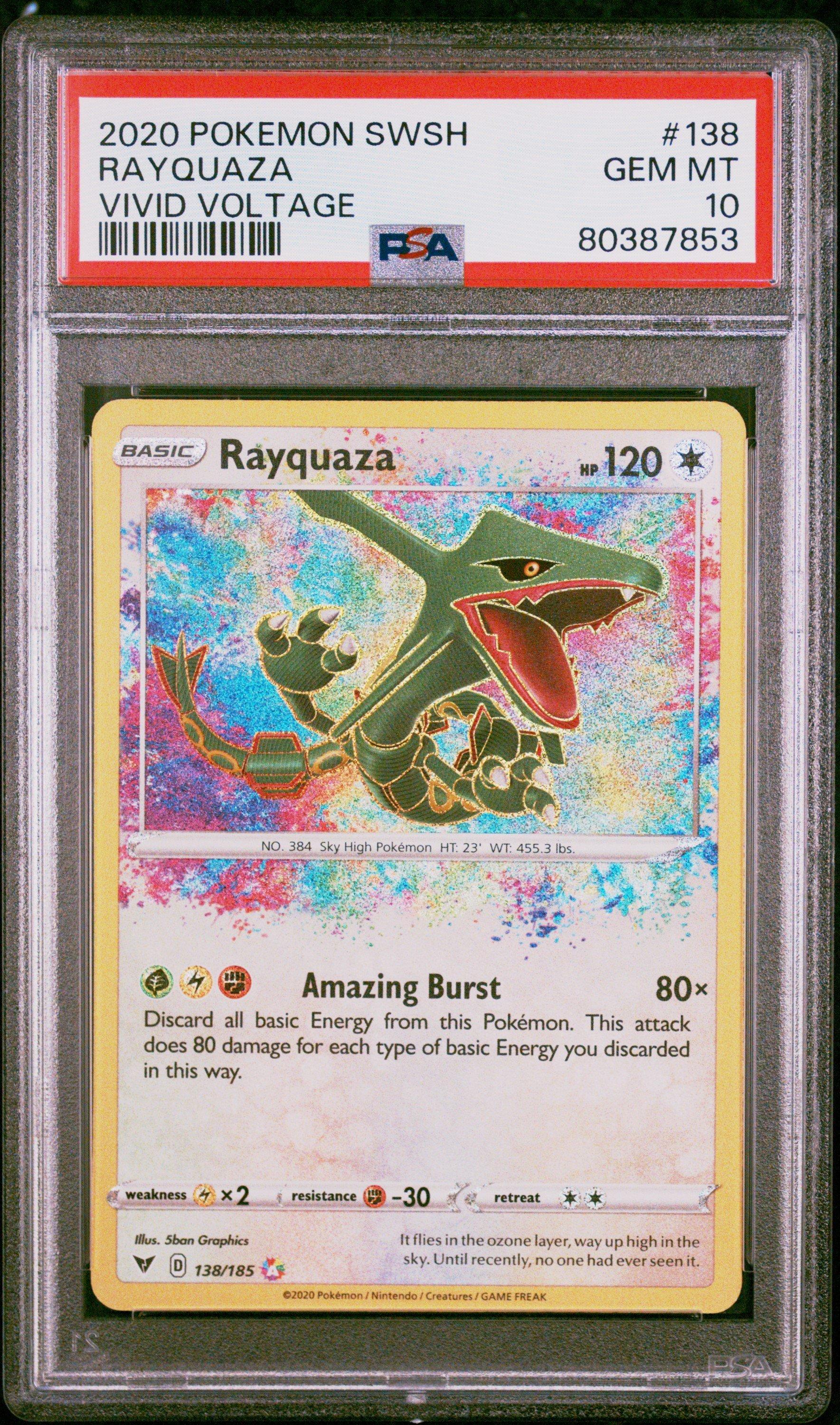 ポケモンカード　PSA10 2020 Pokemon Sword & Shield Vivid Voltage 138 Rayquaza PSA 10