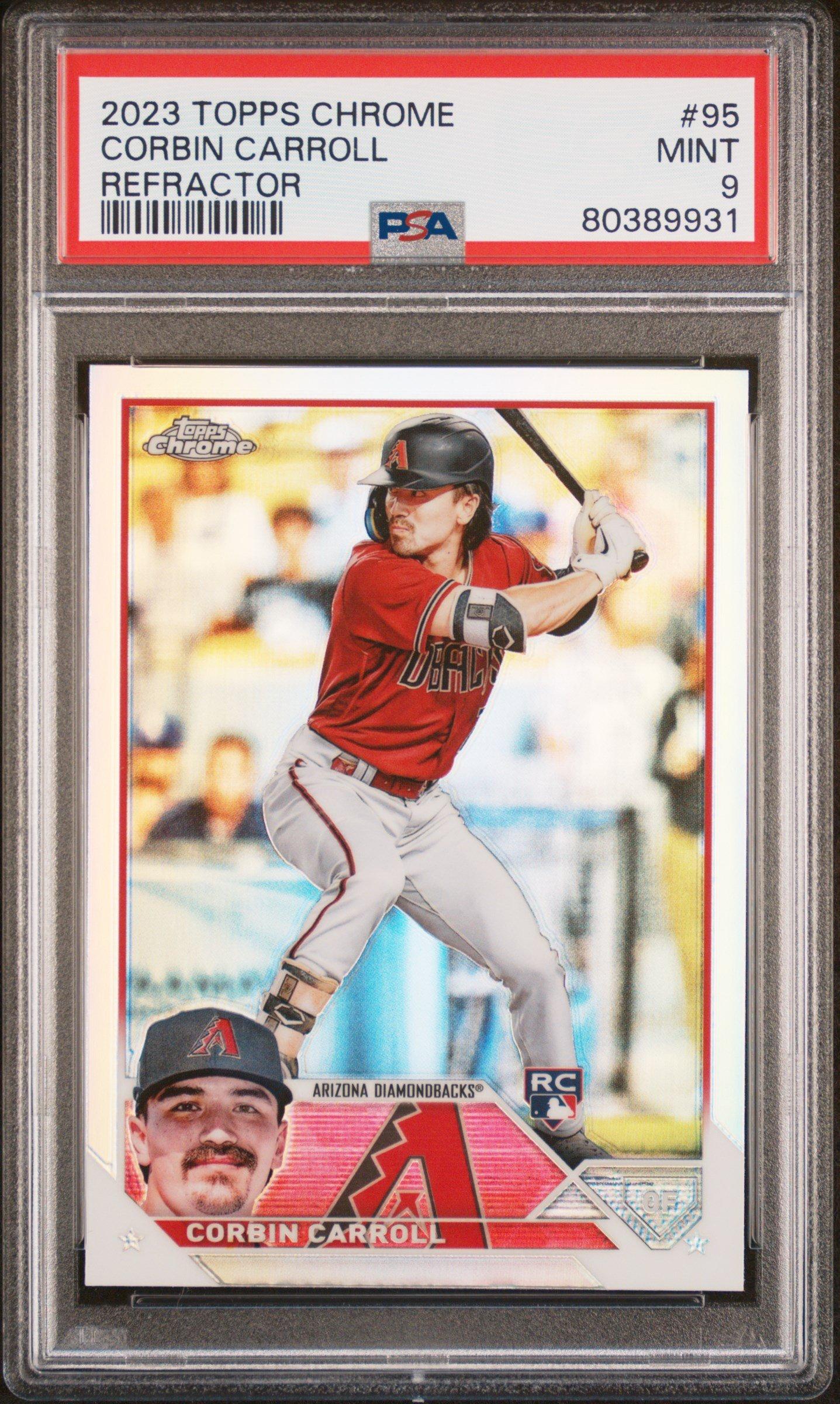 2023 Topps Chrome 95 Corbin Carroll Refractor PSA