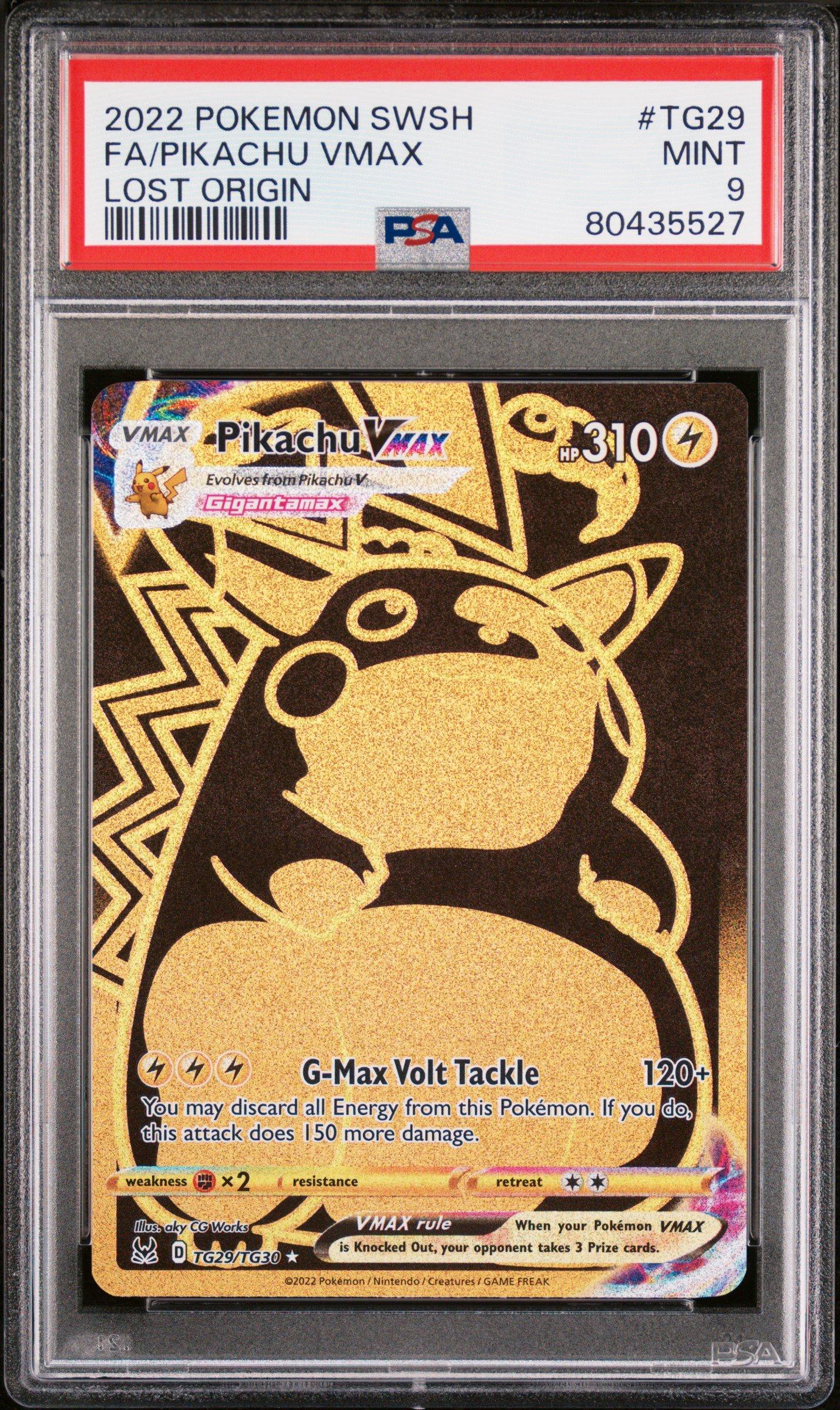 2022 Pokemon Sword & Shield Lost Origin Tg29 Full Art/pikachu Vmax