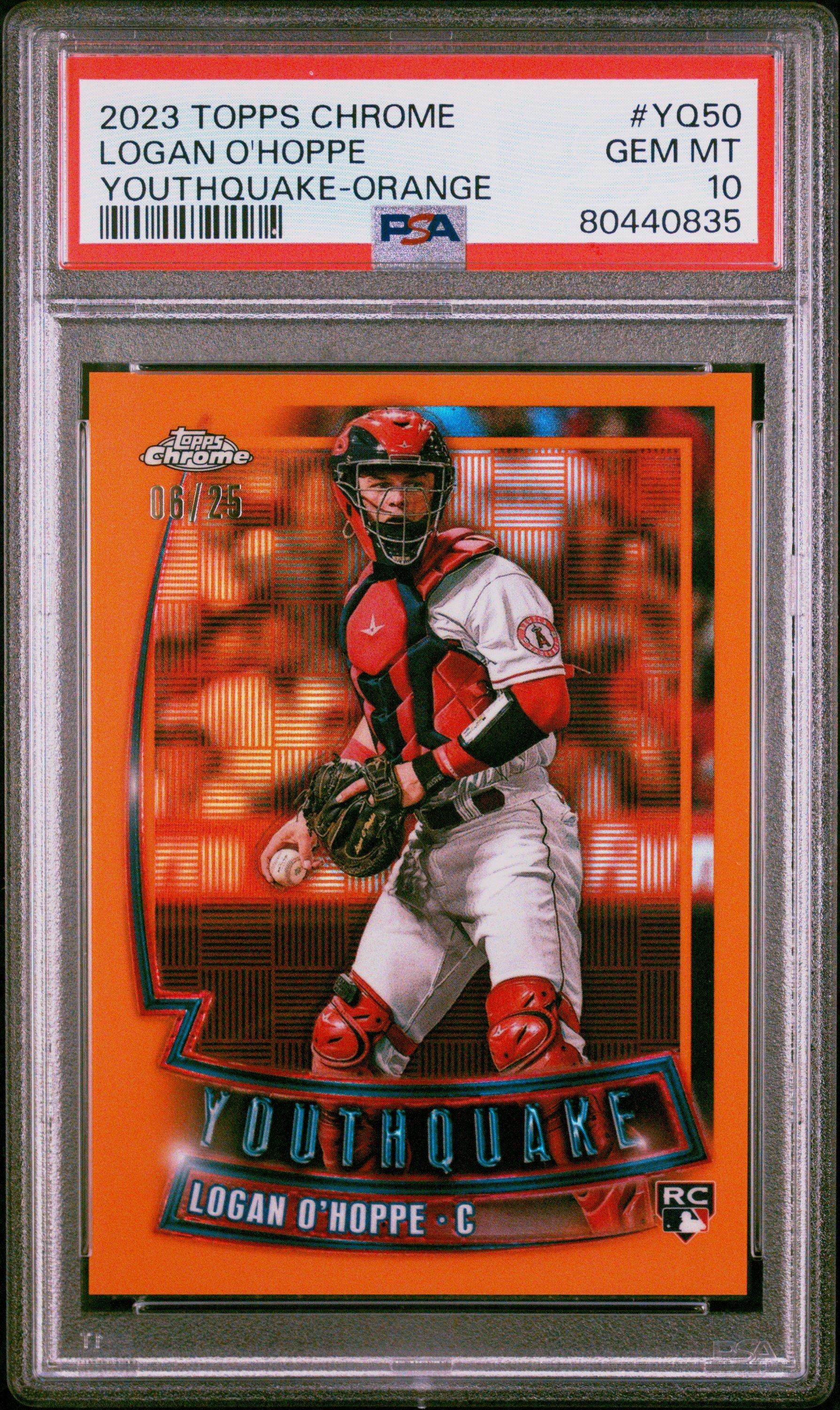 2023 Bowman Chrome Jackson Merrill Orange Mojo Refractor /25 PSA 