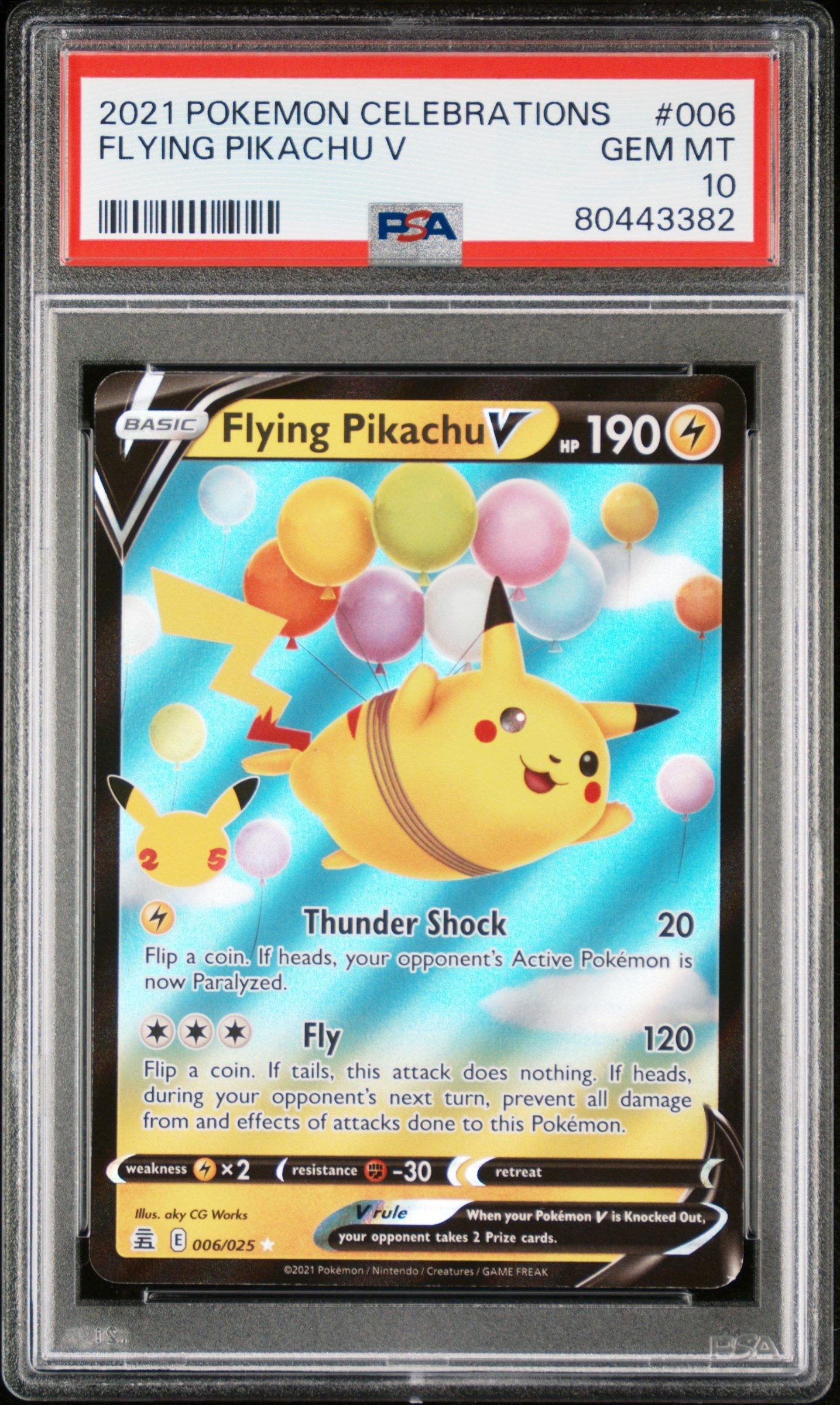 シーグリ2021 2021 Pokemon Celebrations 006 Flying Pikachu V PSA 10 | GameStop