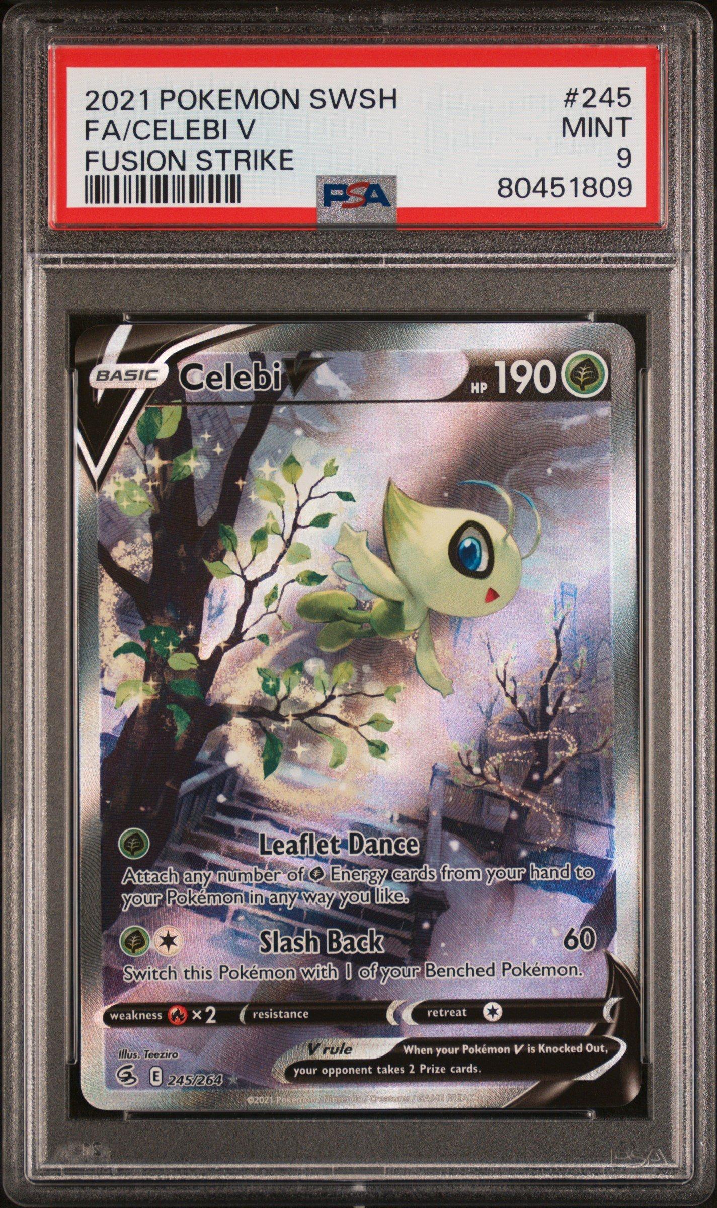 2021 Pokemon Sword & Shield Fusion Strike 245 Full Art/celebi V