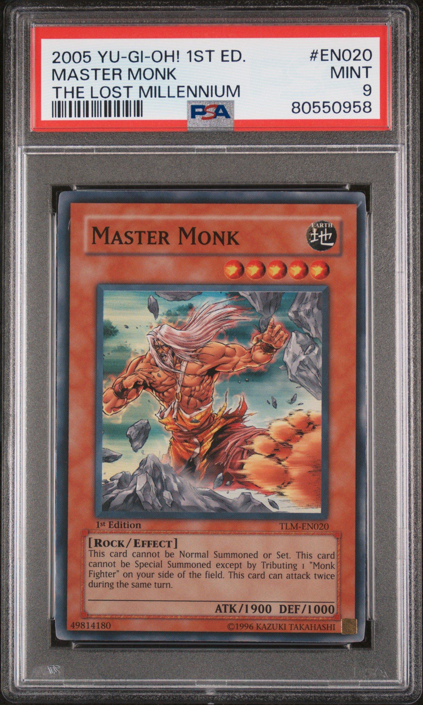 2005 Yu-gi-oh! Tlm-the Lost Millennium En020 Master Monk 1st Edition ...