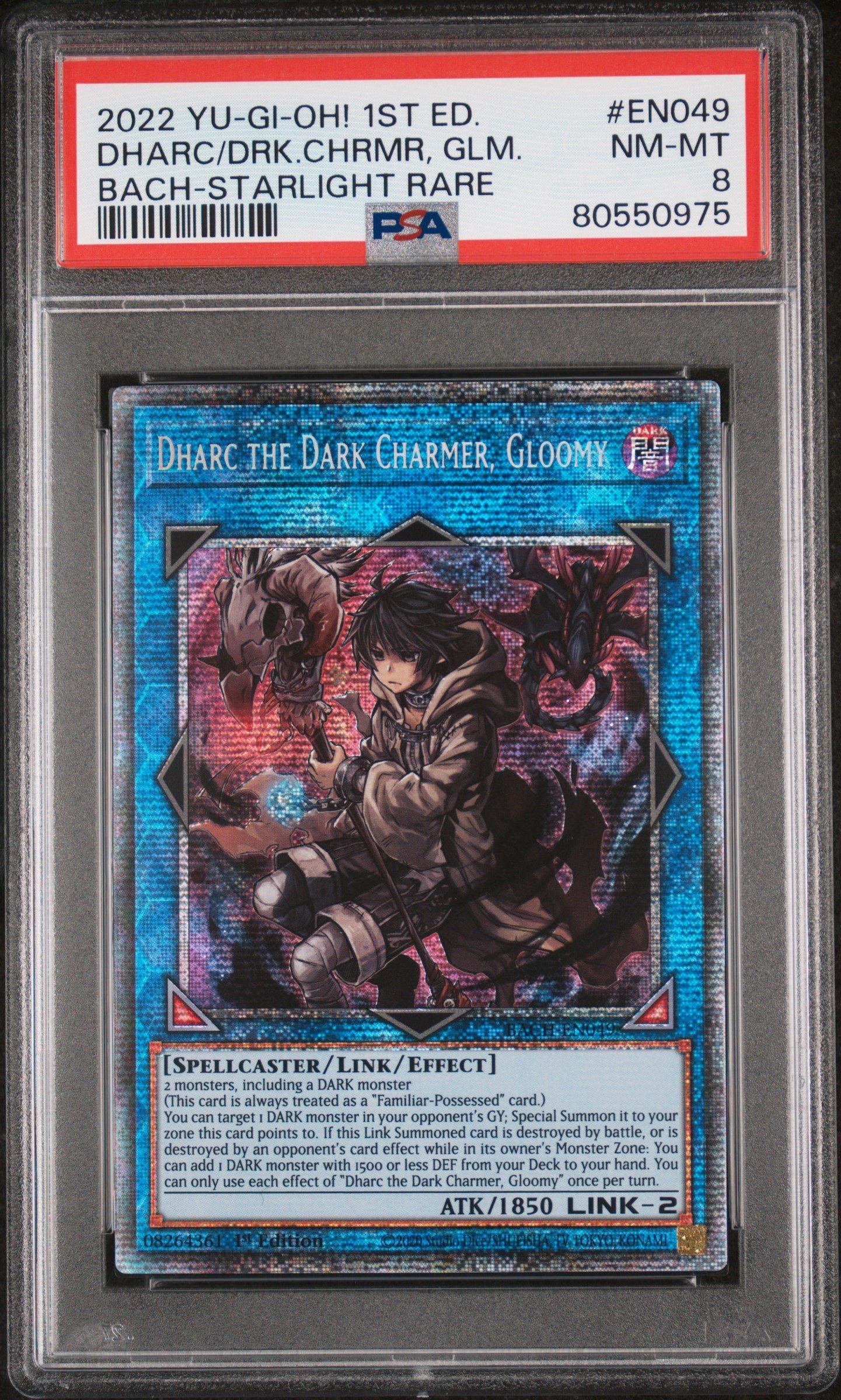 2022 Yu-gi-oh! Bach-battle Of Chaos En049 Dharc The Dark Charmer, Gloomy  1st Edition-starlight Rare PSA 8 Graded Card | GameStop