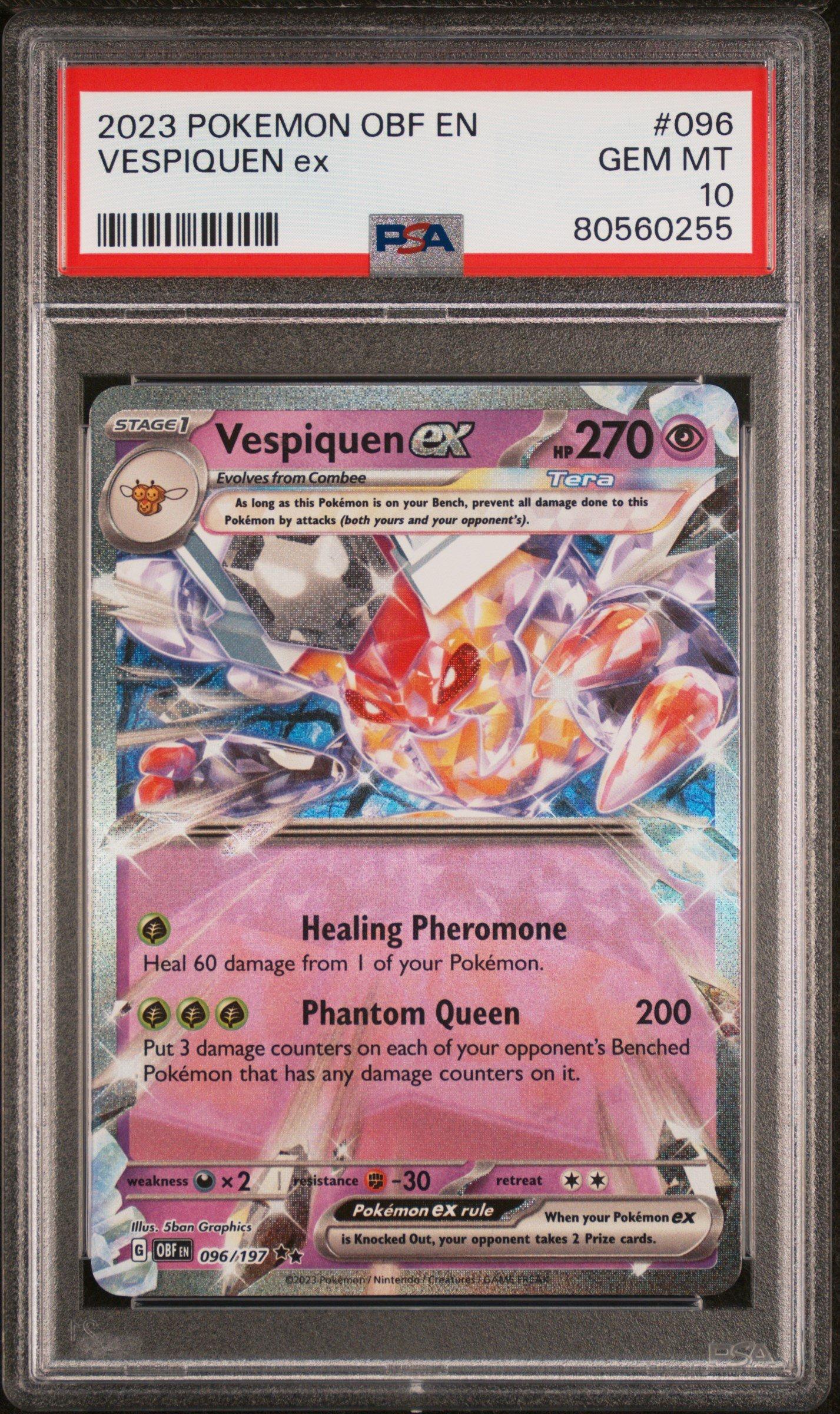2023 Pokemon Obf En-obsidian Flames 096 Vespiquen Ex PSA