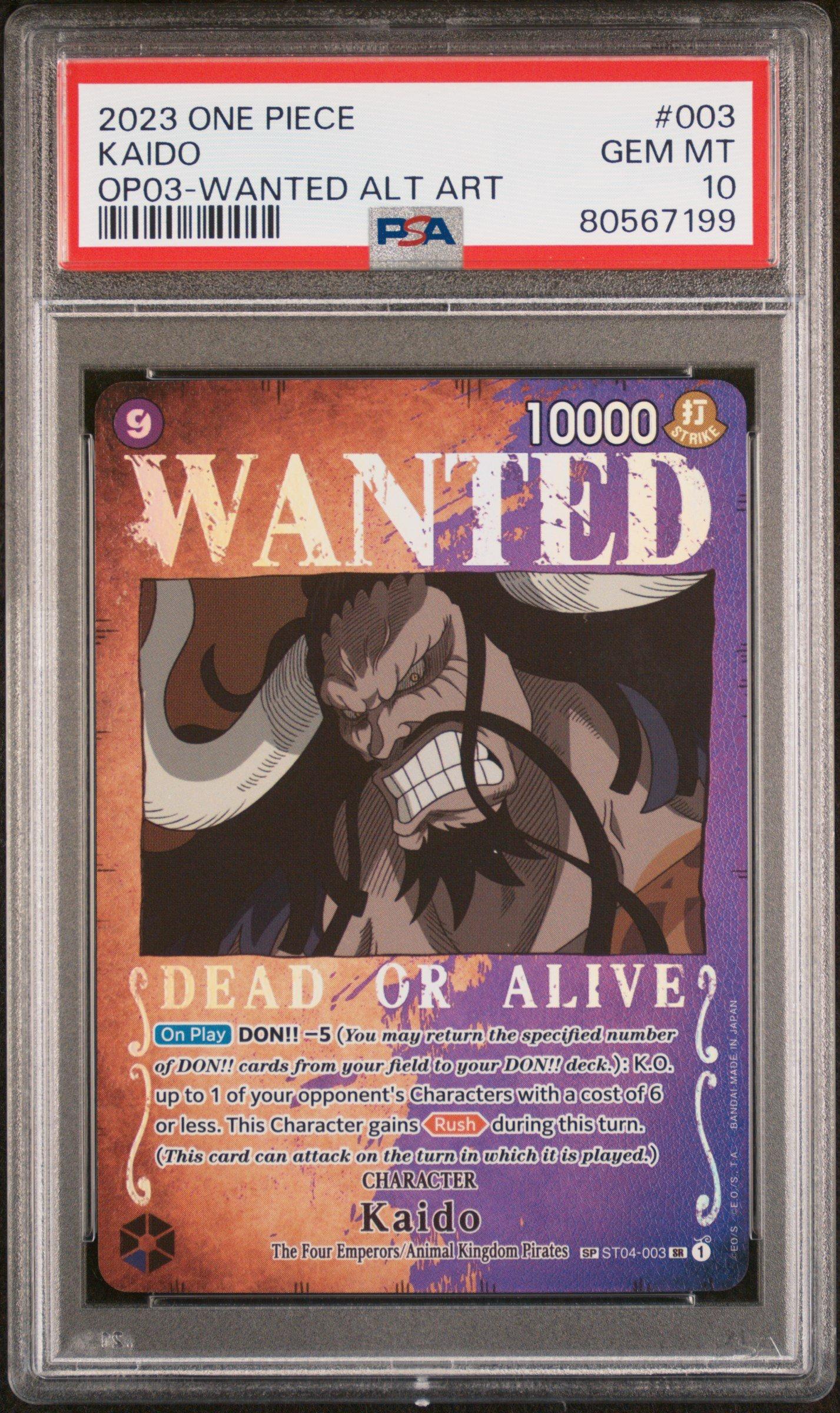 2023 One Piece Pillars Of Strength 003 Kaido Wanted Alternate Art