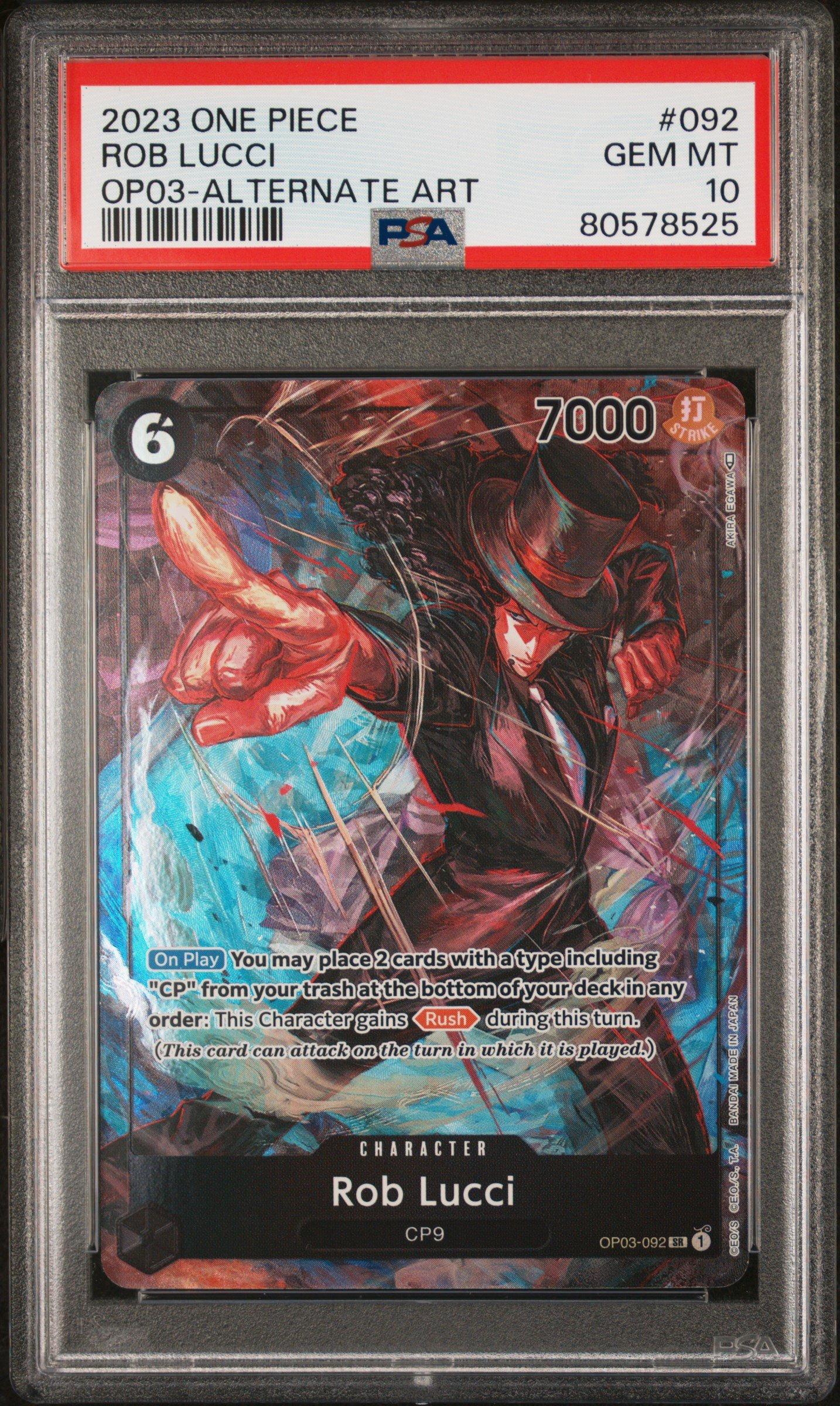 ワンピース カードゲーム 2023 ONE PIECE ROB LUCCI PSA10 PSA10 Rob Lucci SP OP05-093 ONE PIECE Card Emperors in the New