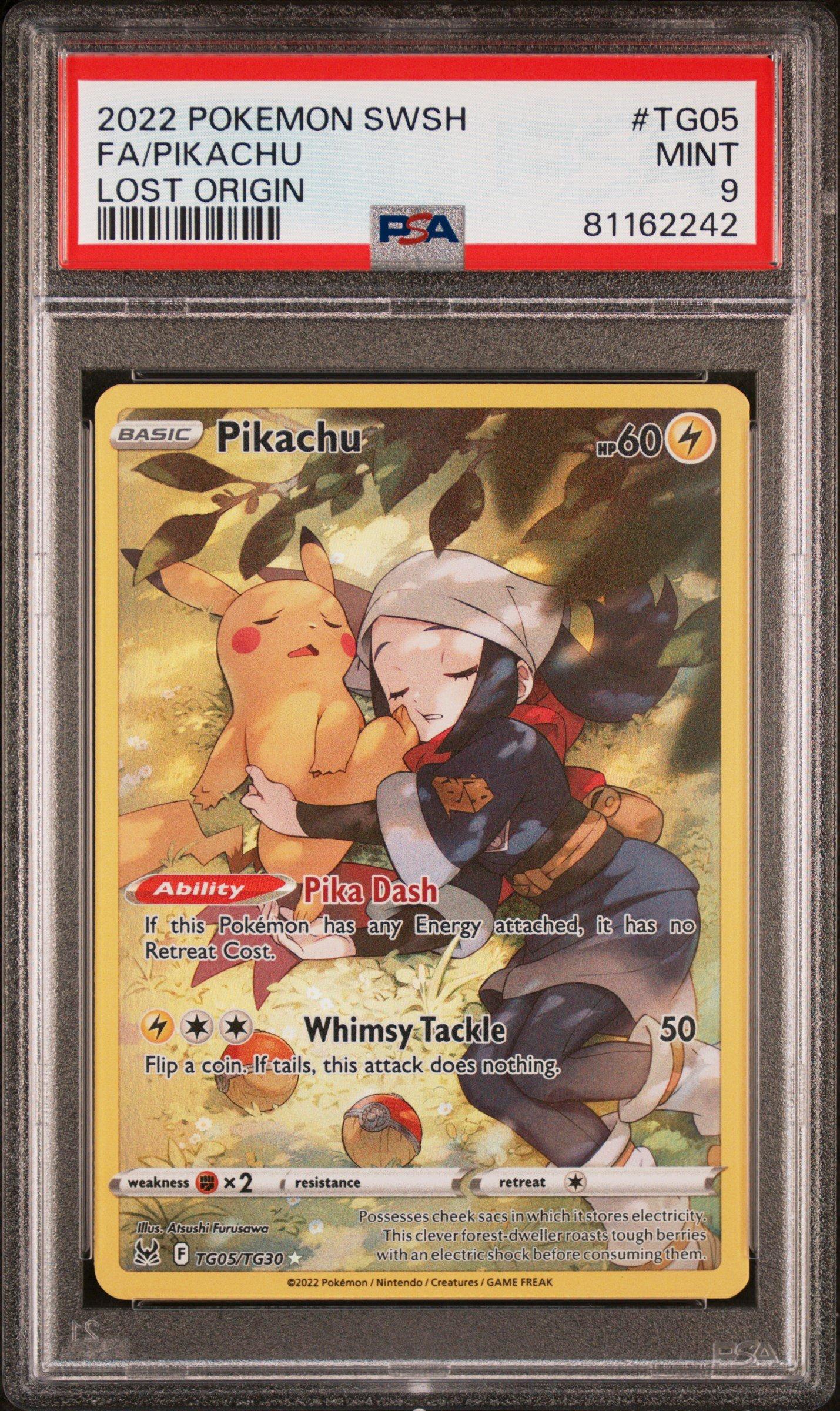 2022 Pokemon Sword & Shield Lost Origin Tg05 Full Art/pikachu PSA