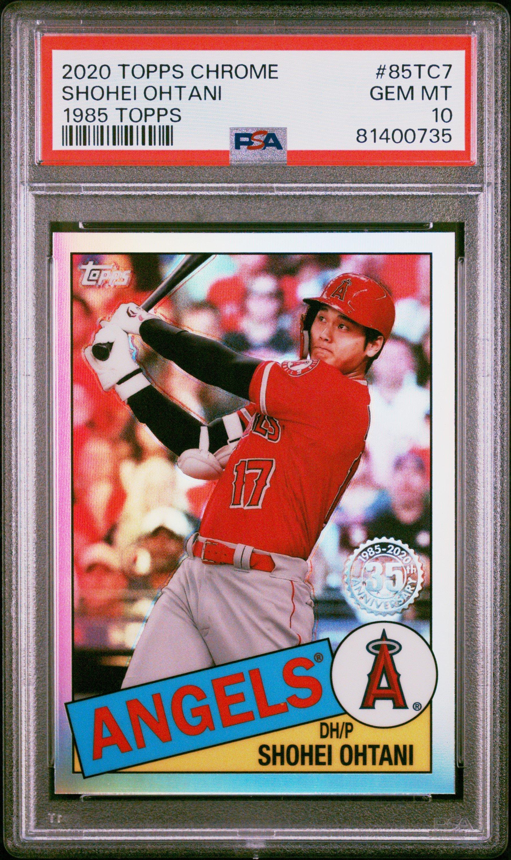 2020 Topps Chrome 1985 Topps 85tc7 Shohei Ohtani PSA 10