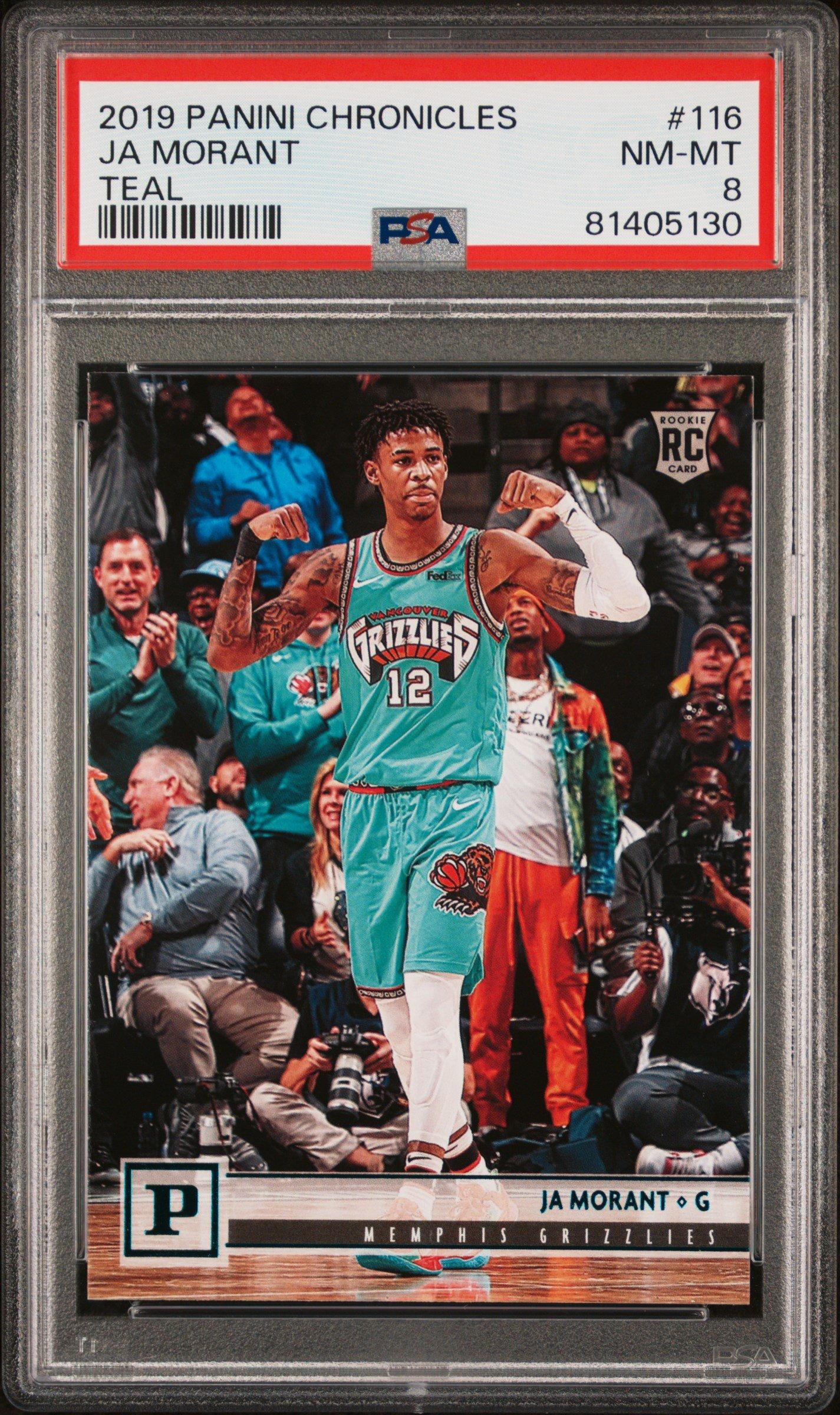 2019 Panini Chronicles 116 Ja Morant Teal PSA 8