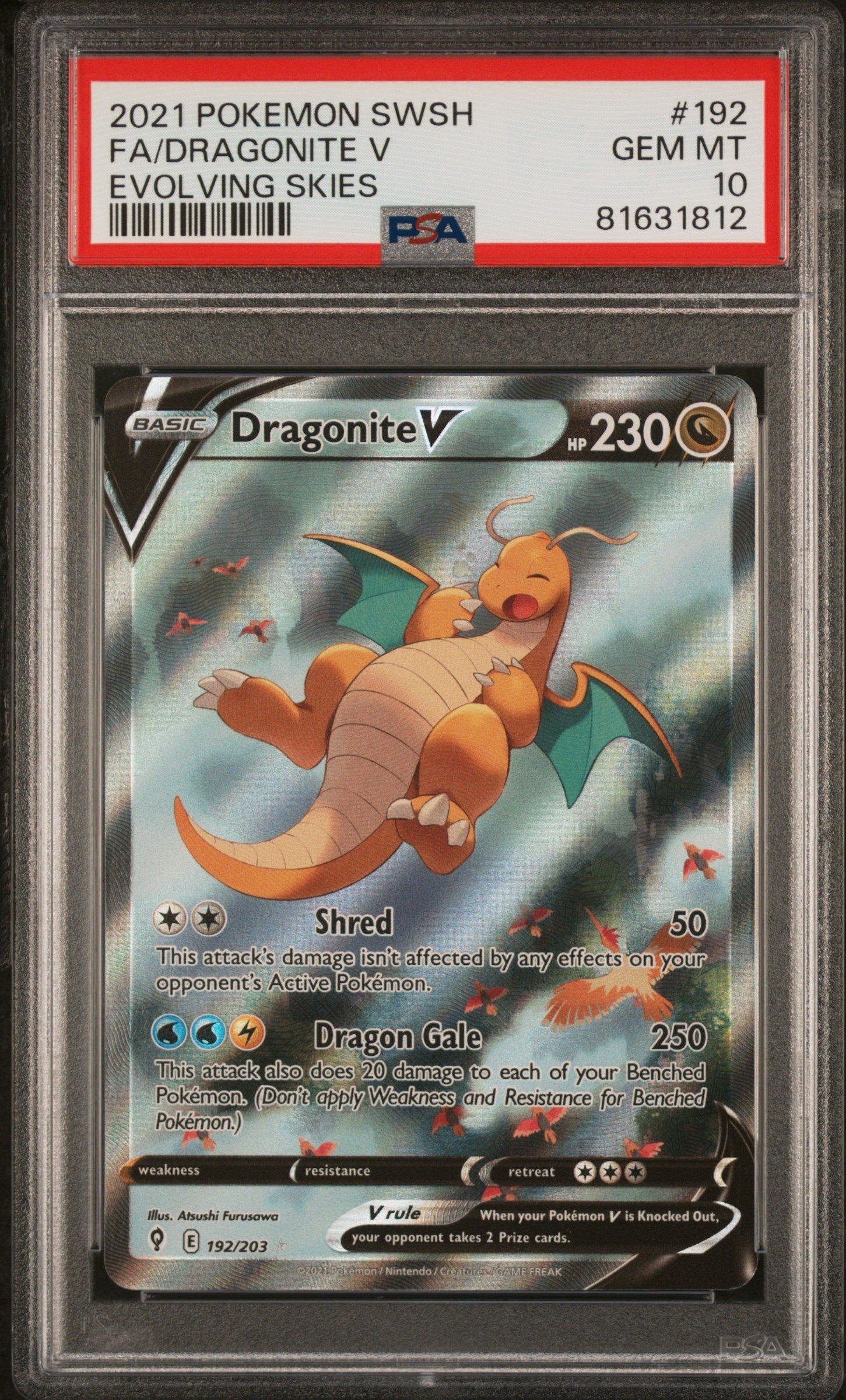 2021 Pokemon Sword & Shield Evolving Skies 192 Full Art/dragonite