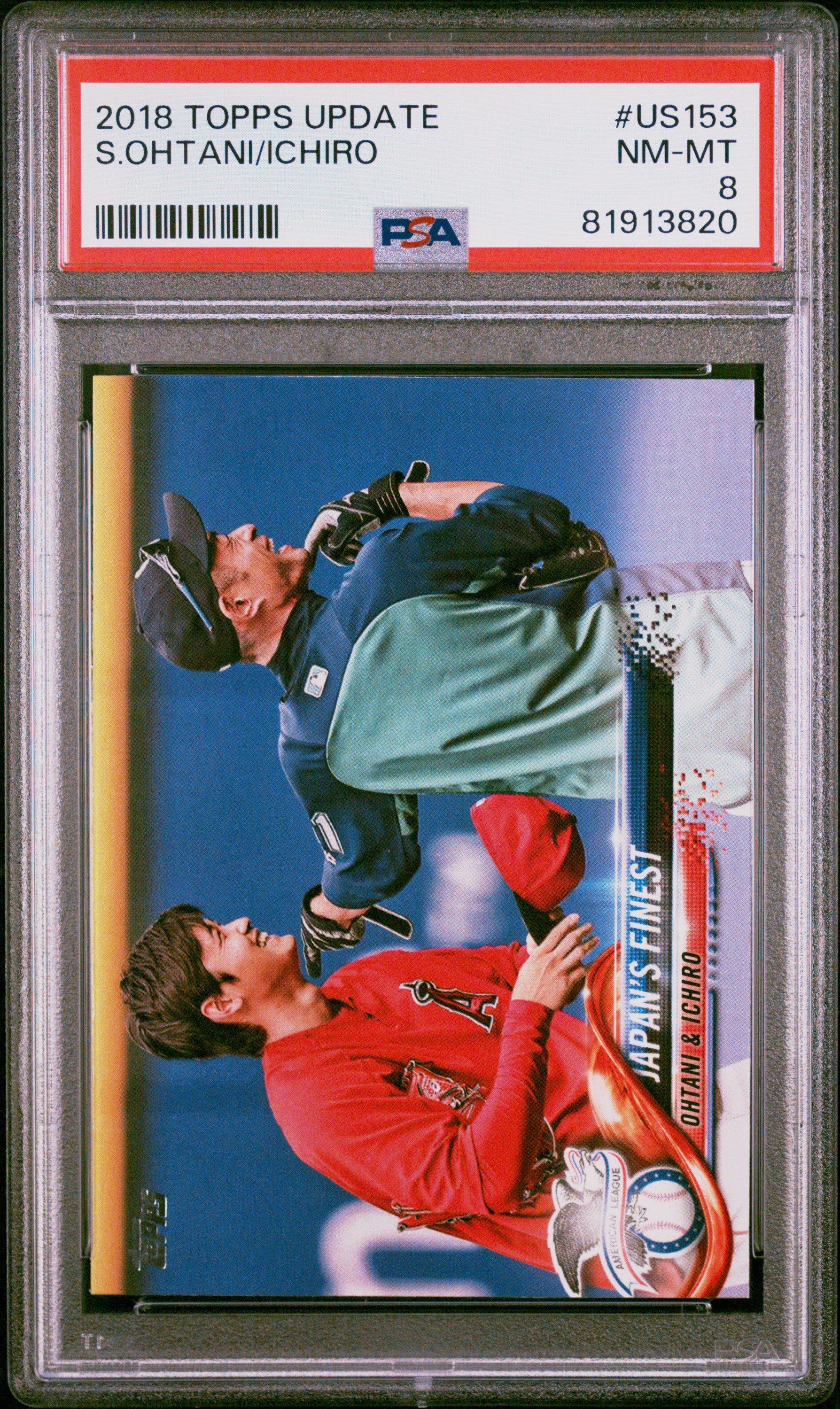 2018 Topps Update Us153 Ichiro/shohei Ohtani PSA 8 Graded Card 