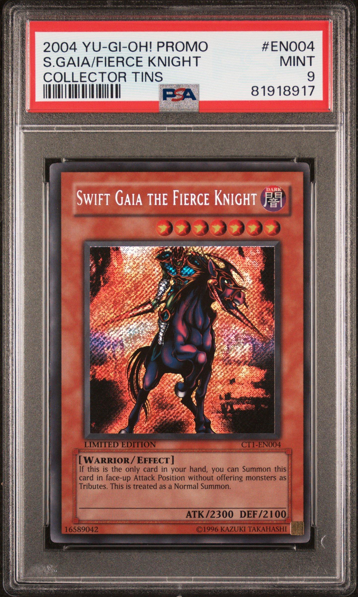 2004 Yu-gi-oh! Promo En004 Swift Gaia The Fierce Knight Collector Tins PSA 9