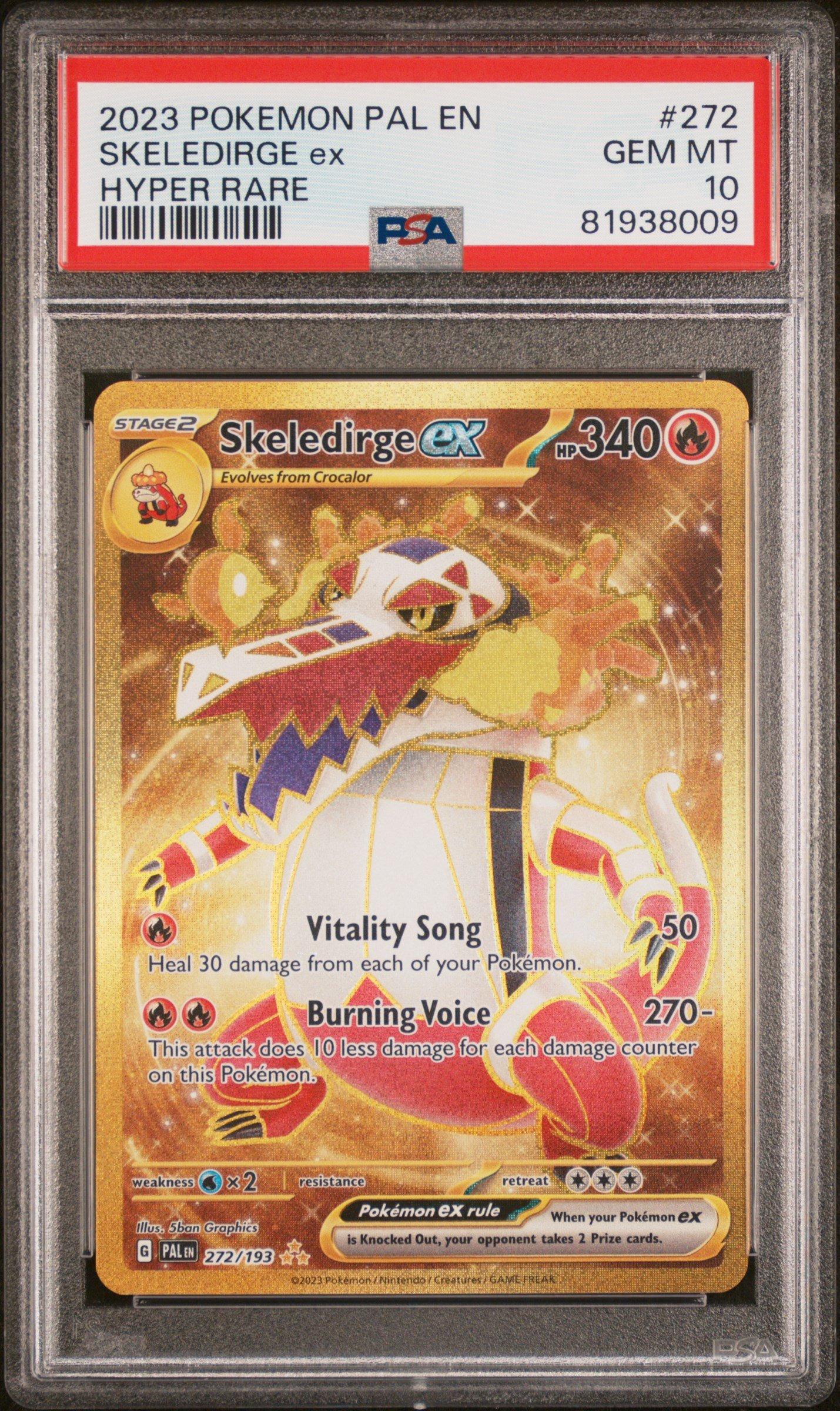 2023 Pokemon Pal En-paldea Evolved 272 Skeledirge Ex PSA 10