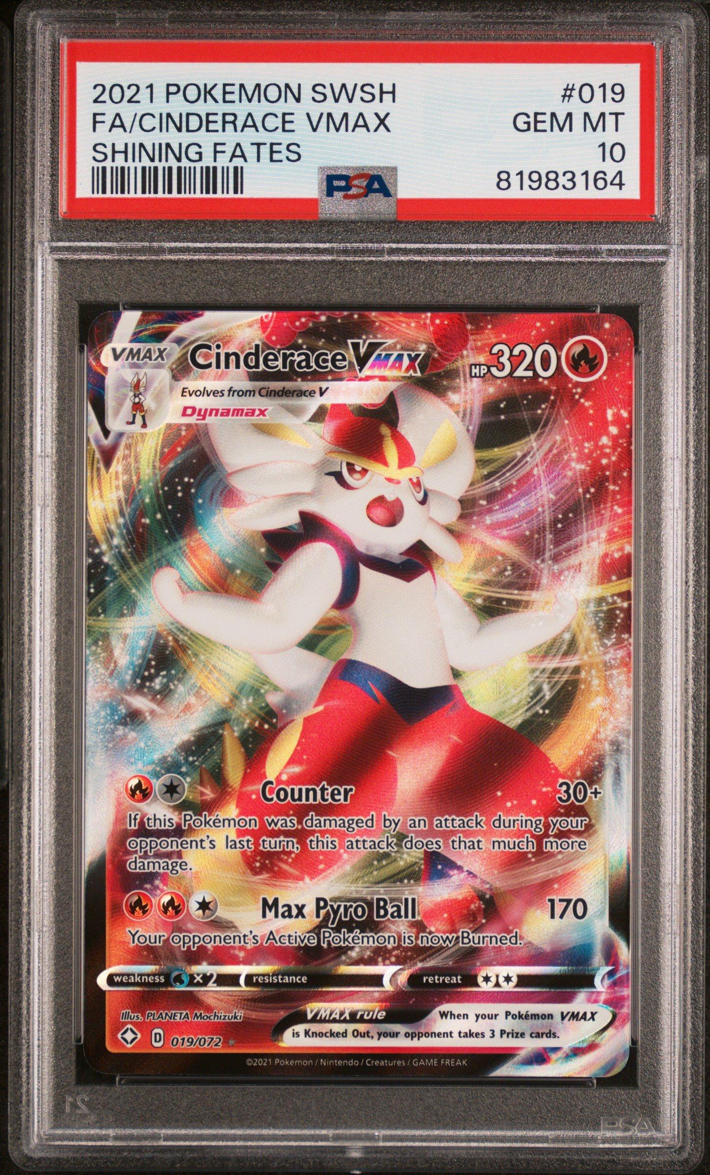 2021 Pokemon Sword & Shield Shining Fates 019 Full Art/cinderace