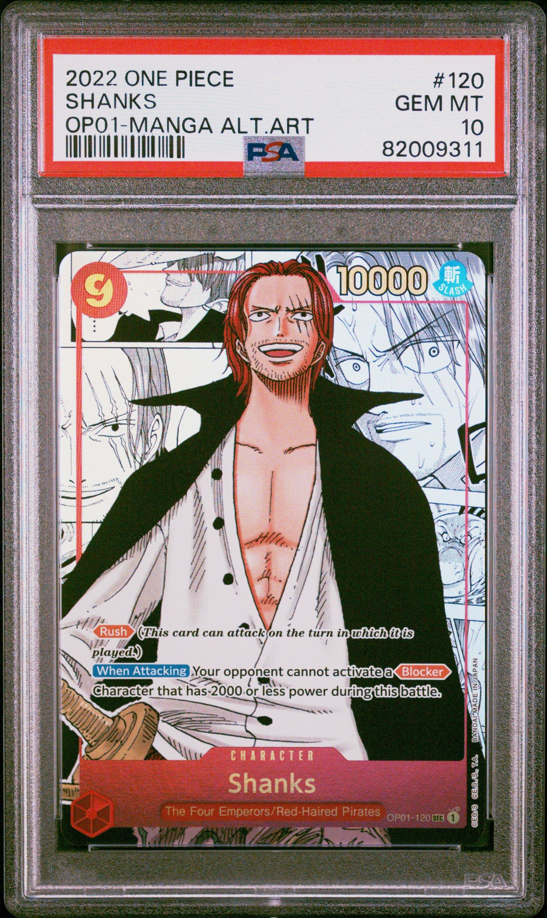 2022 One Piece Op01-romance Dawn 120 Shanks Manga Alternate Art 