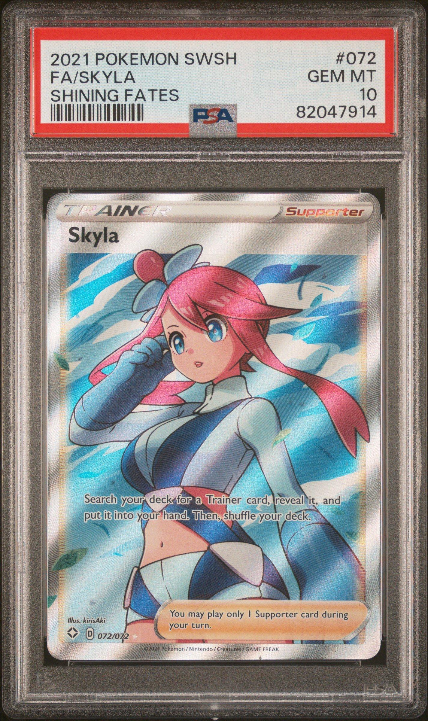 Pokemon Sword Shield Shining Fates Full Art Skyla Psa Gamestop