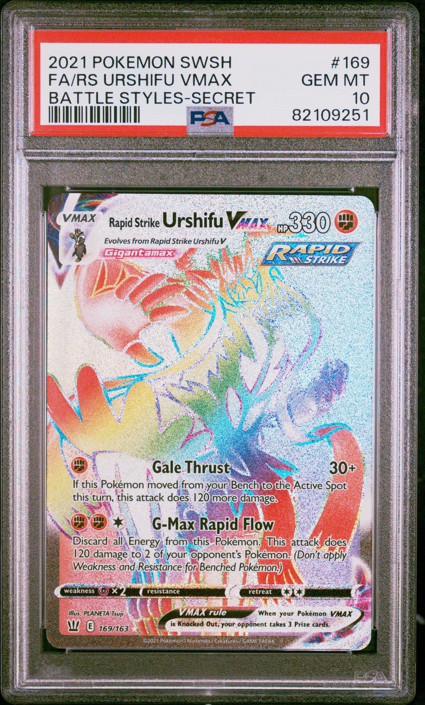 2021 Pokemon Sword & Shield Battle Styles 169 Fa/rs Urshifu Vmax PSA 10 ...