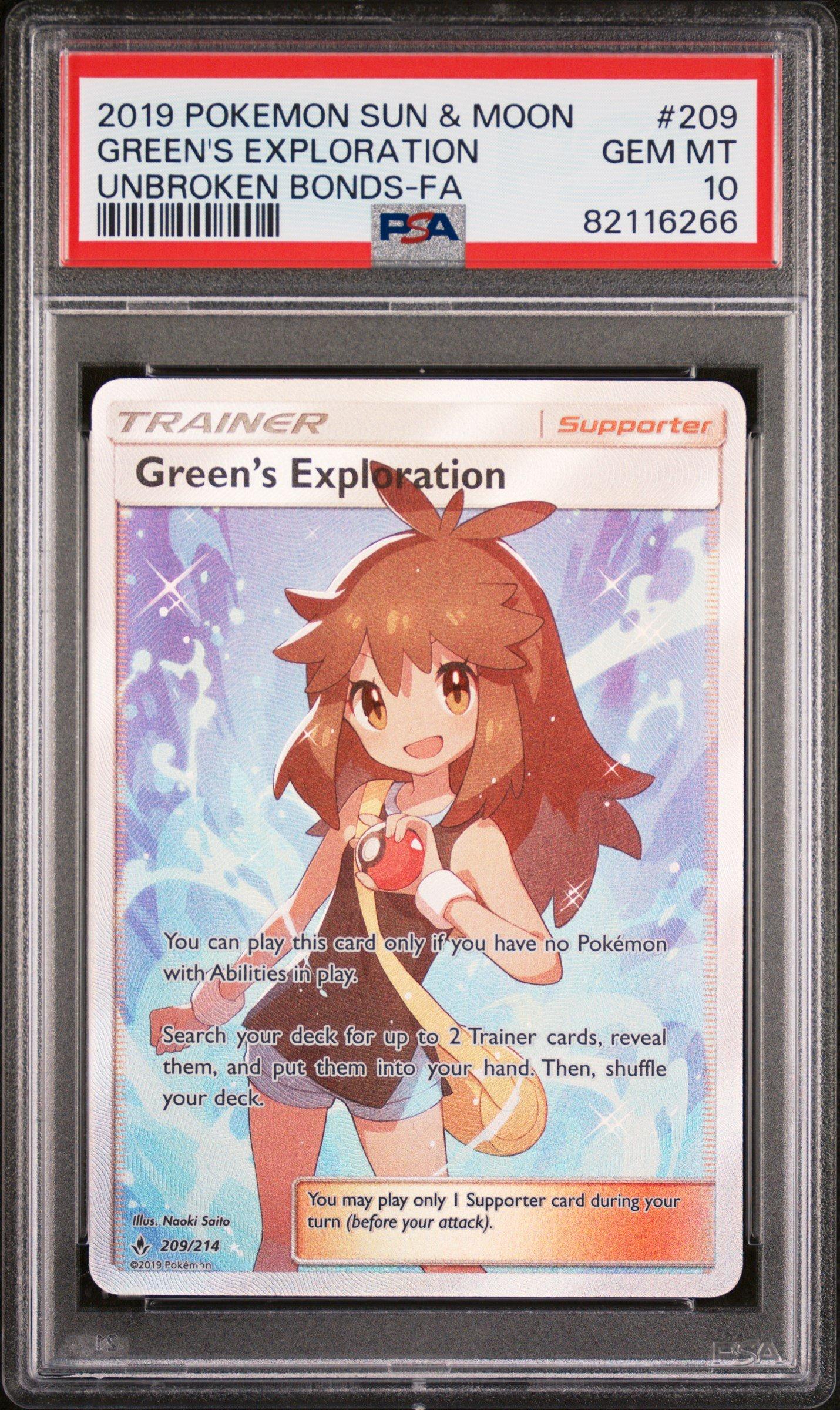 2019 Pokemon Sun & Moon Unbroken Bonds 209 Full Art/green's