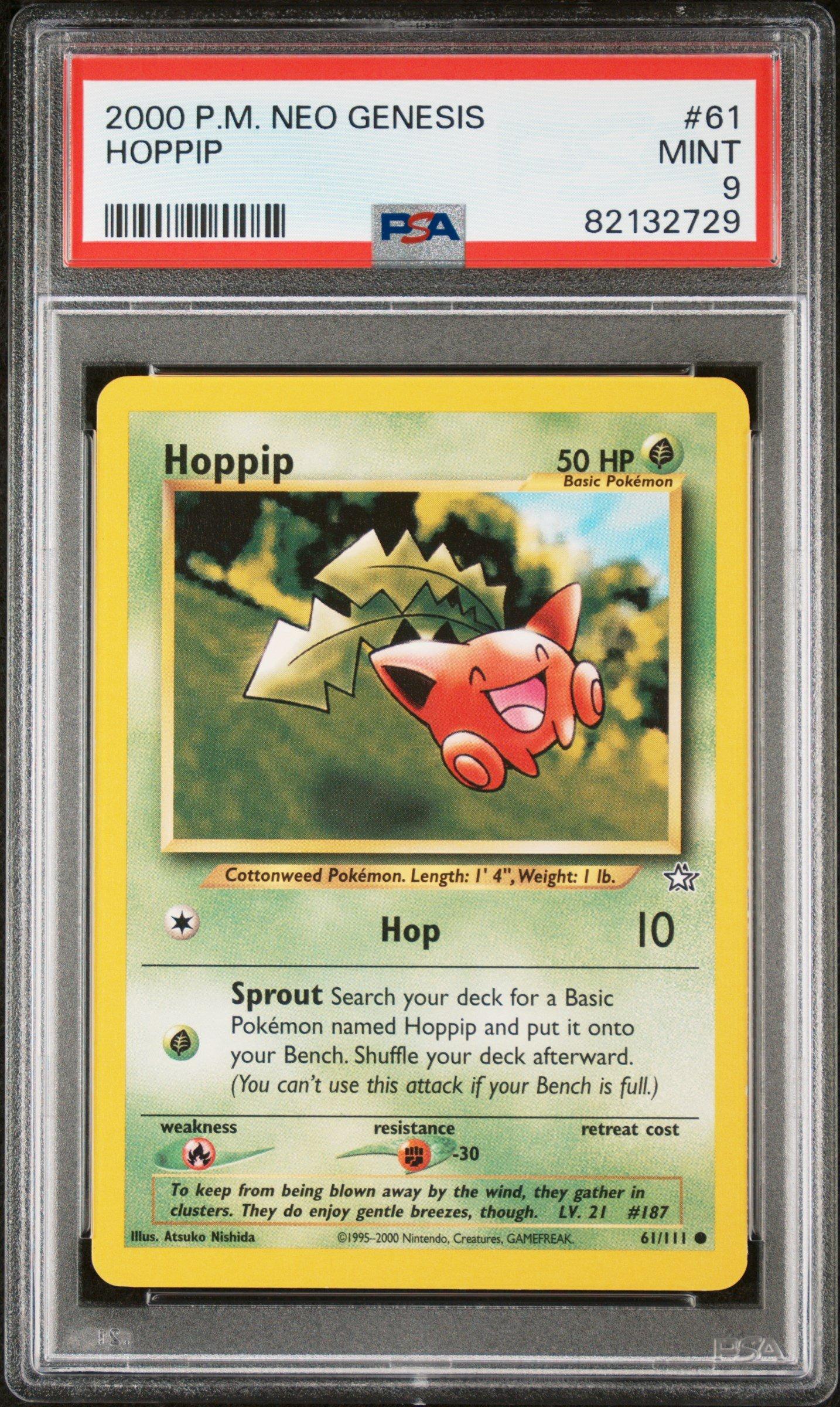 2000 Pokemon Neo Genesis 61 Hoppip PSA 9