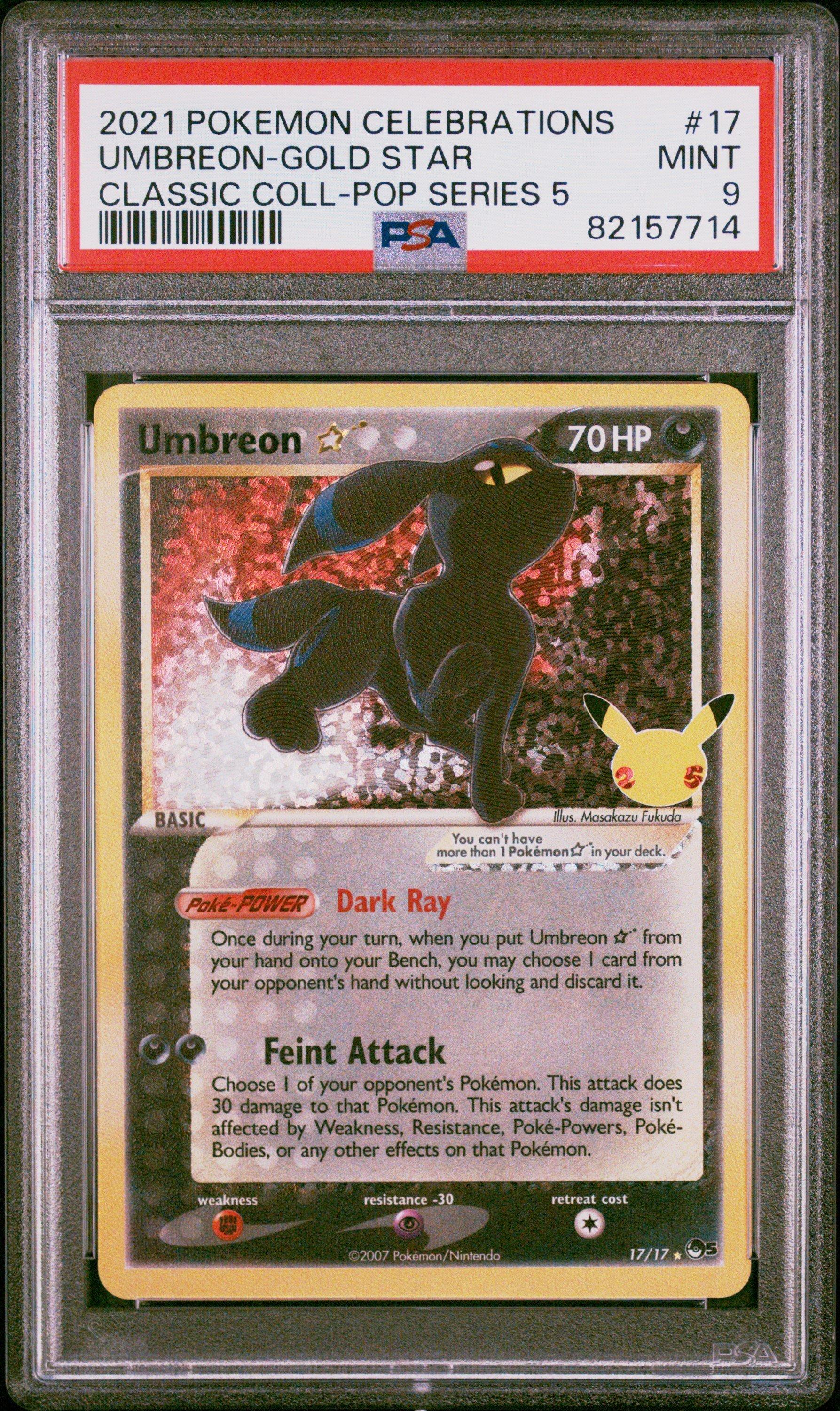 2021 Pokemon Celebrations Classic Collection 17 Umbreon-gold Star PSA 9 ...