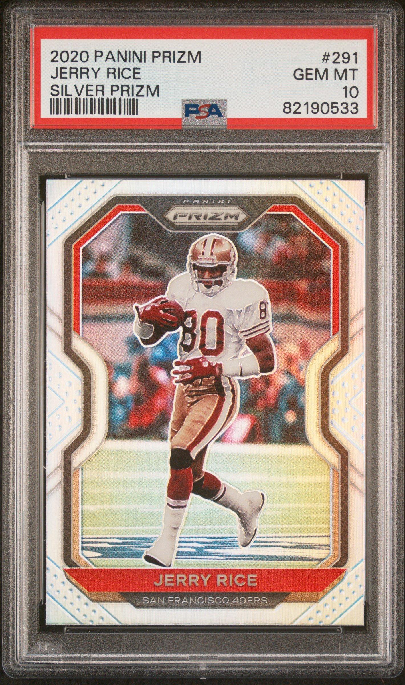 2020 Panini Prizm 291 Jerry Rice Silver Prizm PSA 10
