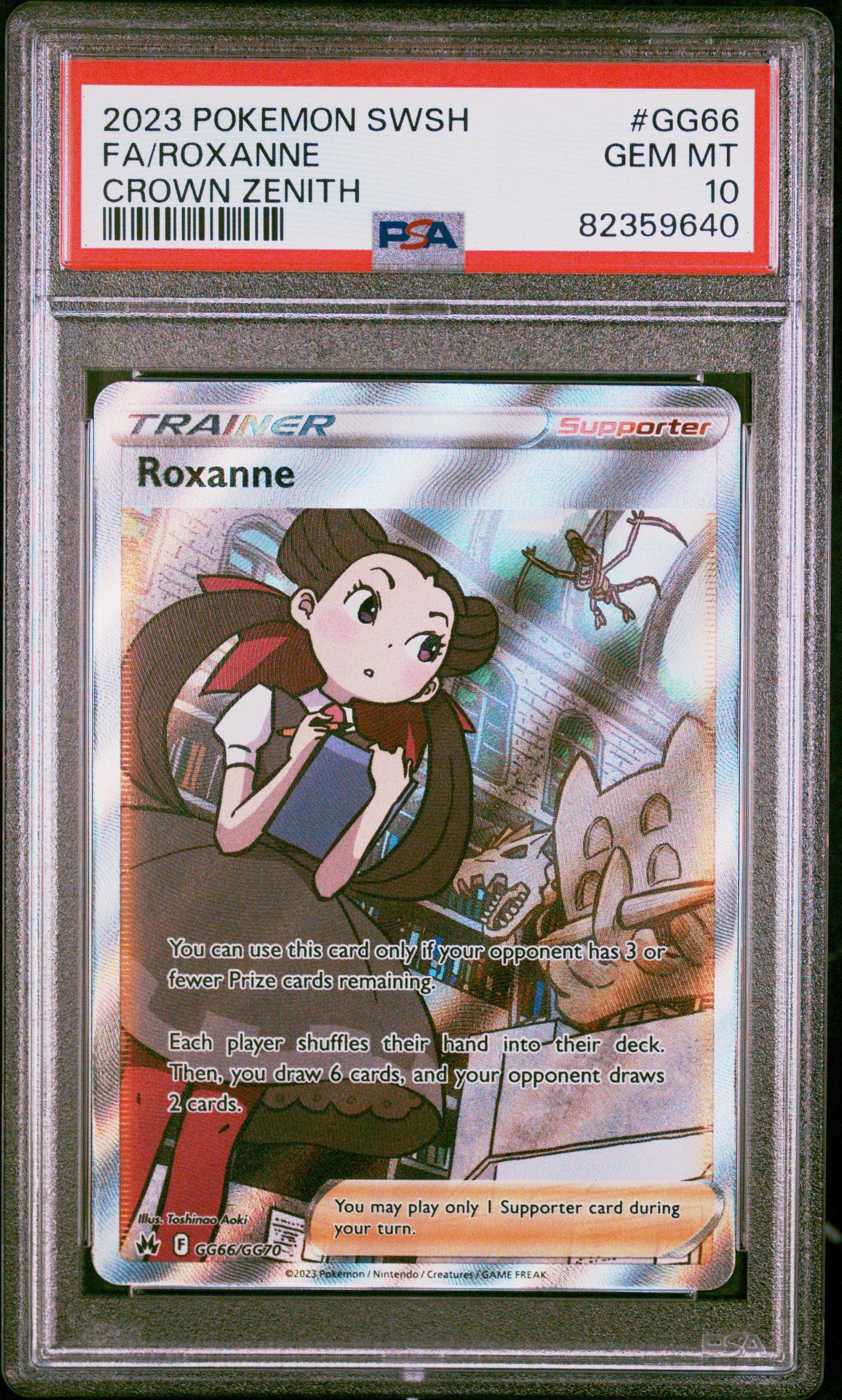 2023 Pokemon Sword And Shield Crown Zenith Gg66 Full Art Roxanne Psa 10