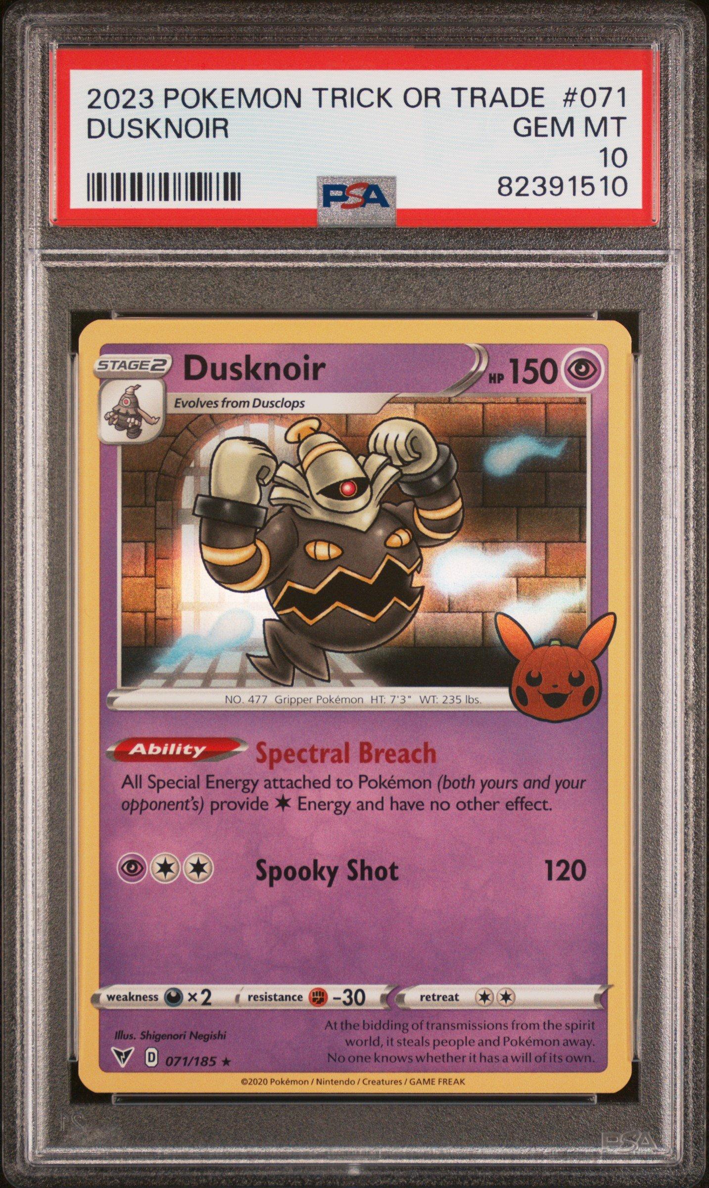 2023 Pokemon Trick Or Trade 071 Dusknoir PSA 10 Graded Card | GameStop