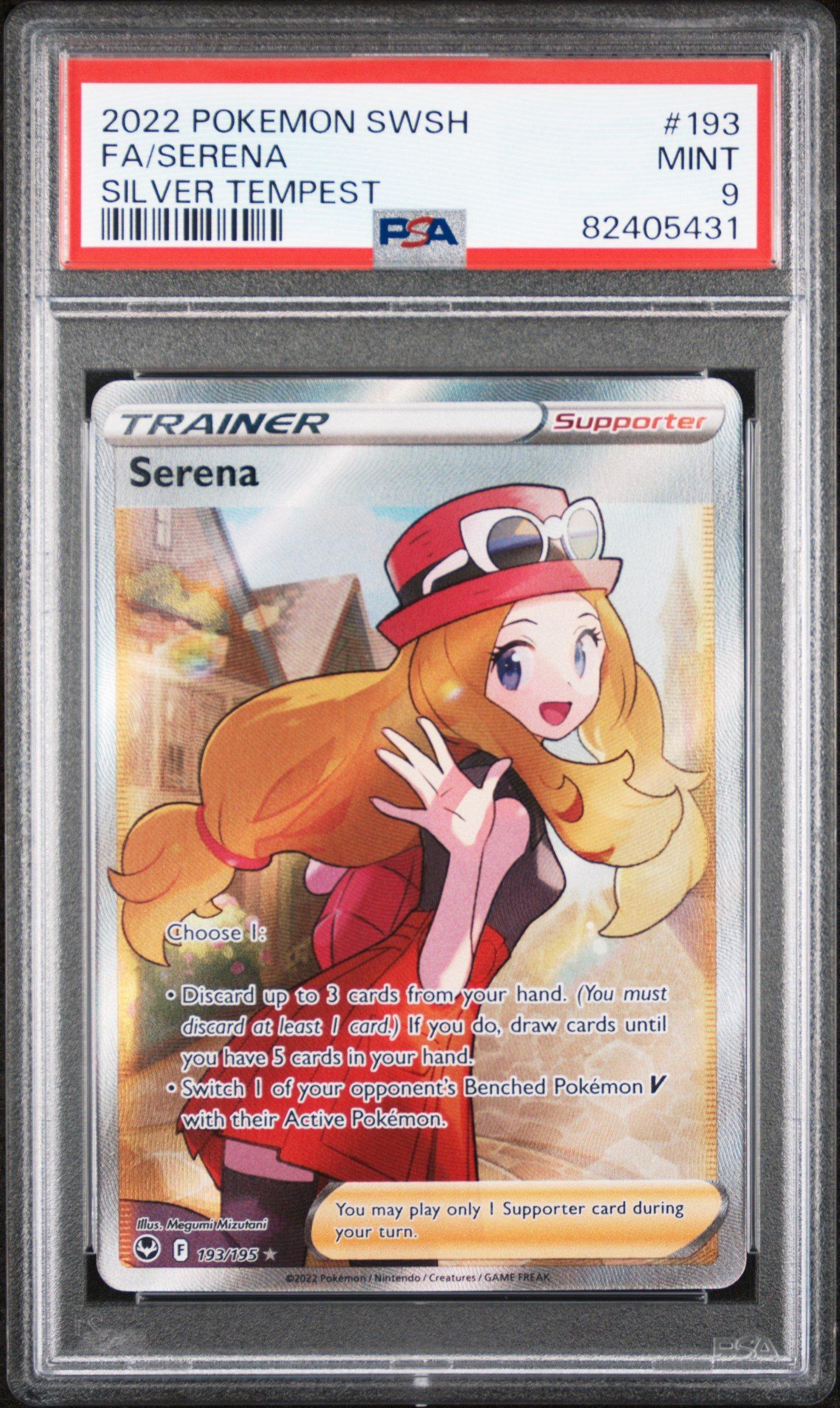 2022 Pokemon Sword & Shield Silver Tempest 193 Full Art/serena PSA