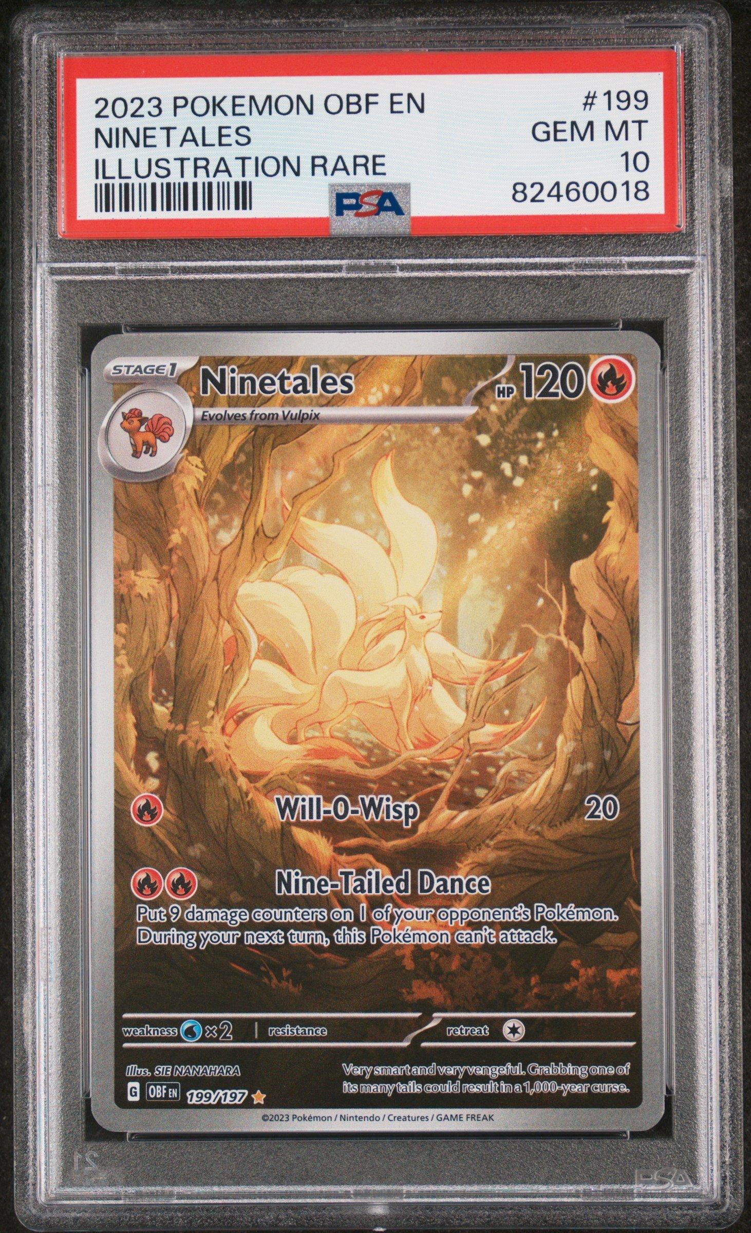 rare ninetales pokemon card 2016 XY Evolutions Ninetails - Holo - 15/108 - PSA9 Weakness Water 2 Resistance None None Retreat Cost NINETALES - 12/102 - Base