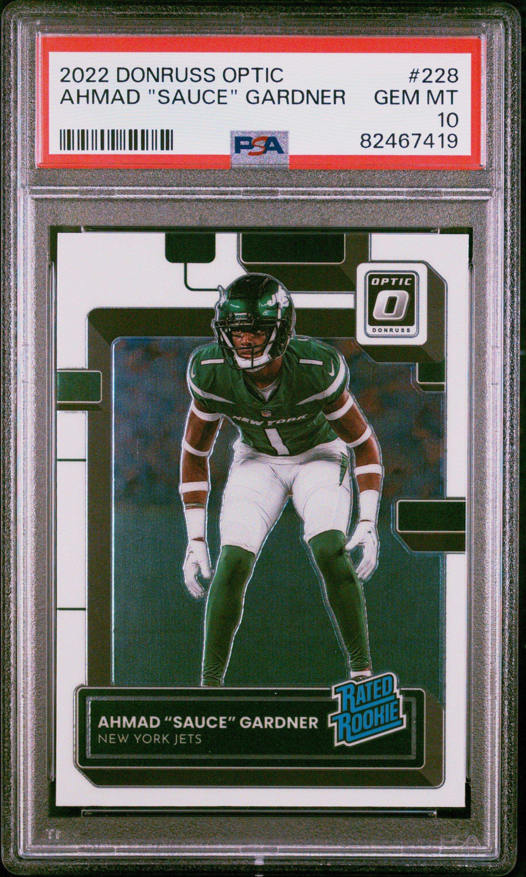 2022 Panini Donruss Optic 228 Ahmad "sauce" Gardner PSA 10
