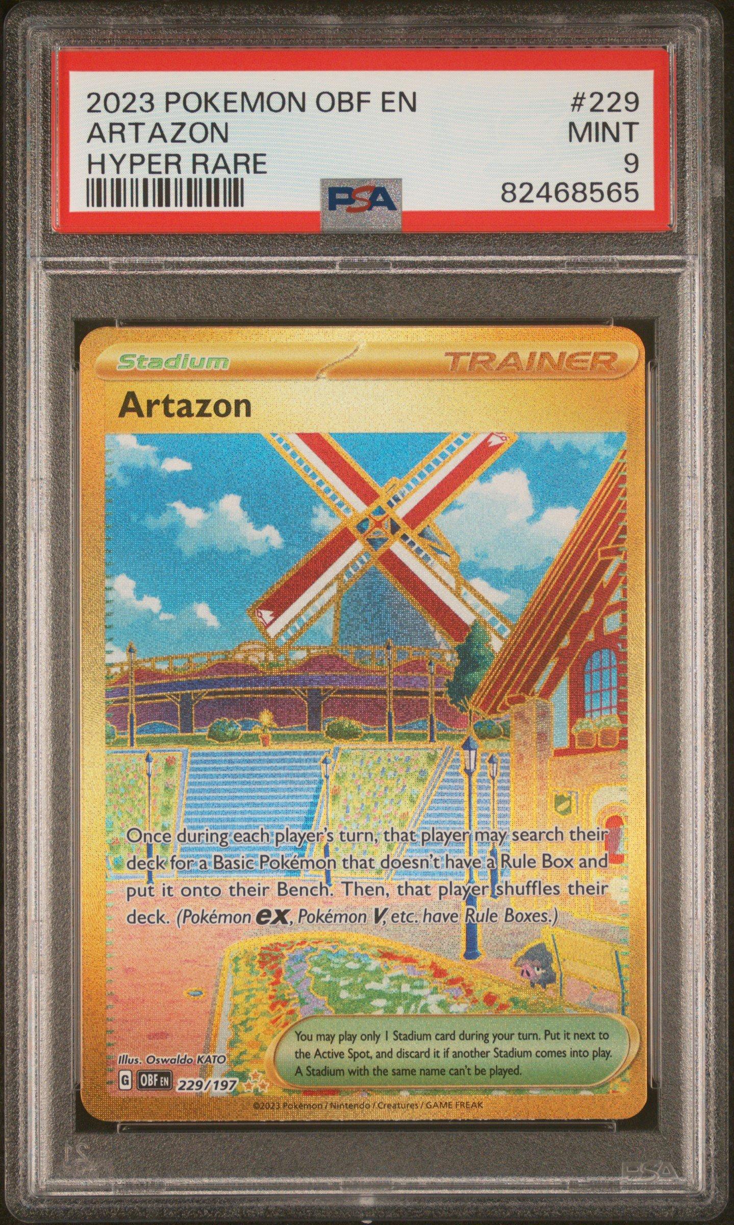 2023 Pokemon Obf En-obsidian Flames 229 Artazon Hyper Rare PSA 9