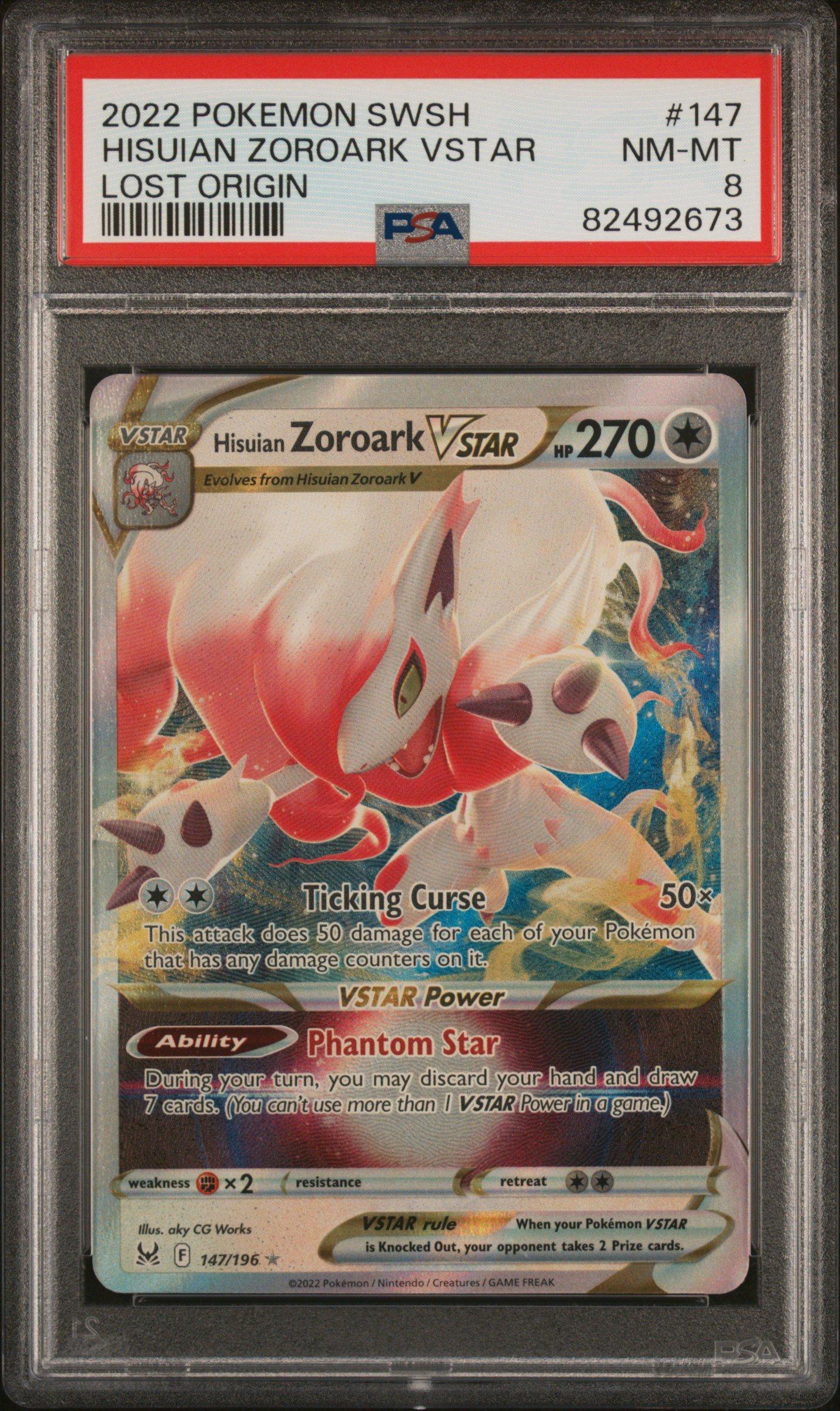 2022 Pokemon Sword & Shield Lost Origin 147 Hisuian Zoroark Vstar