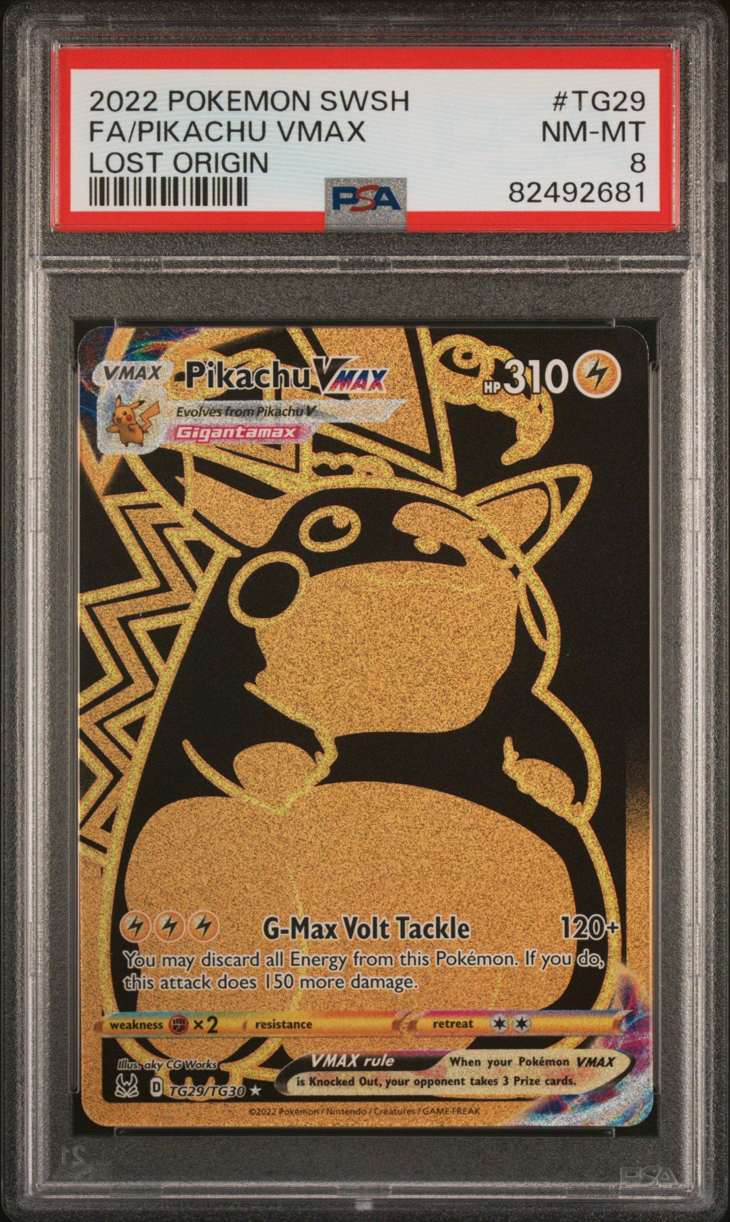 2022 Pokemon Sword & Shield Lost Origin Tg29 Full Art/pikachu Vmax