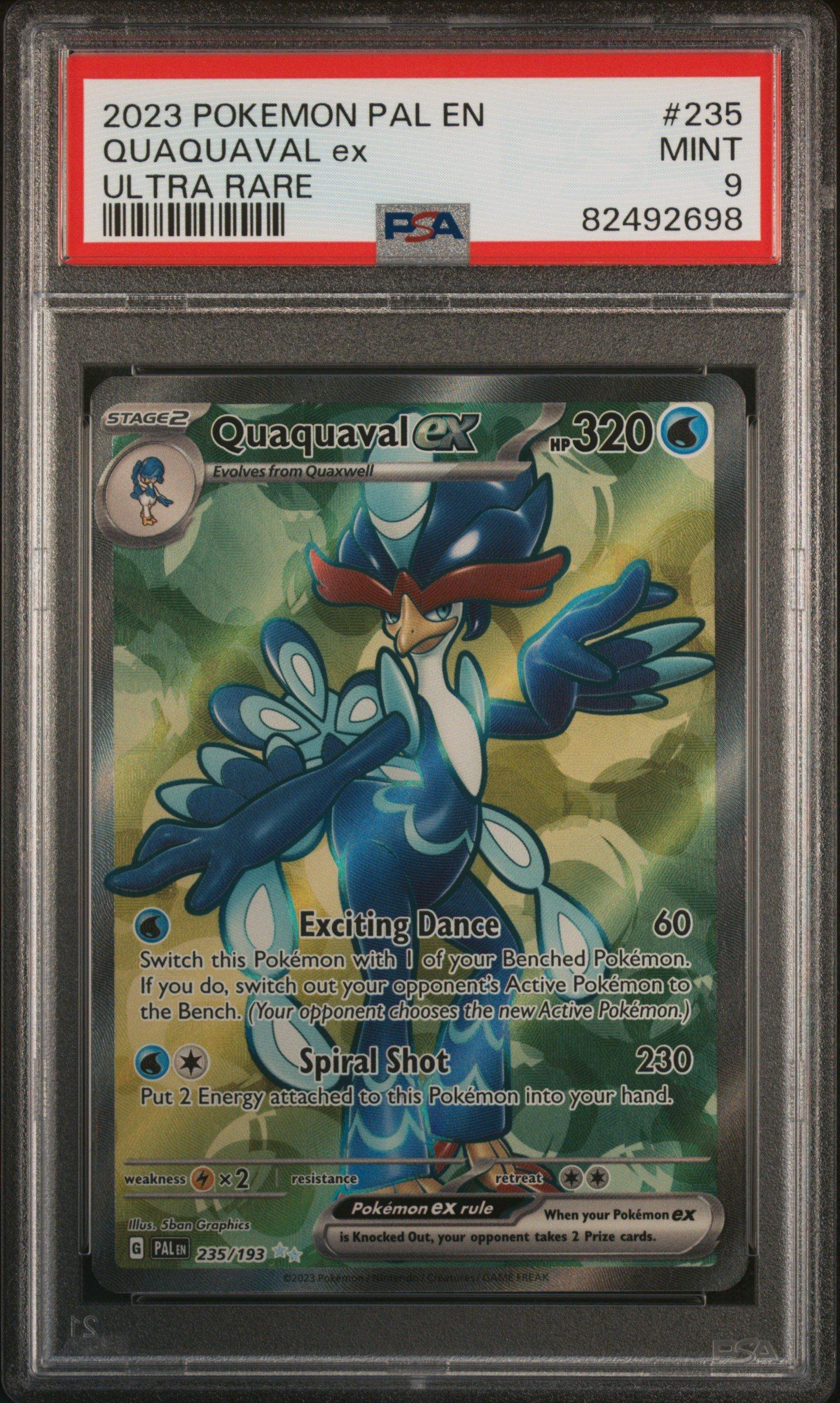 2023 Pokemon Pal En-paldea Evolved 235 Quaquaval Ex Ultra Rare PSA 9