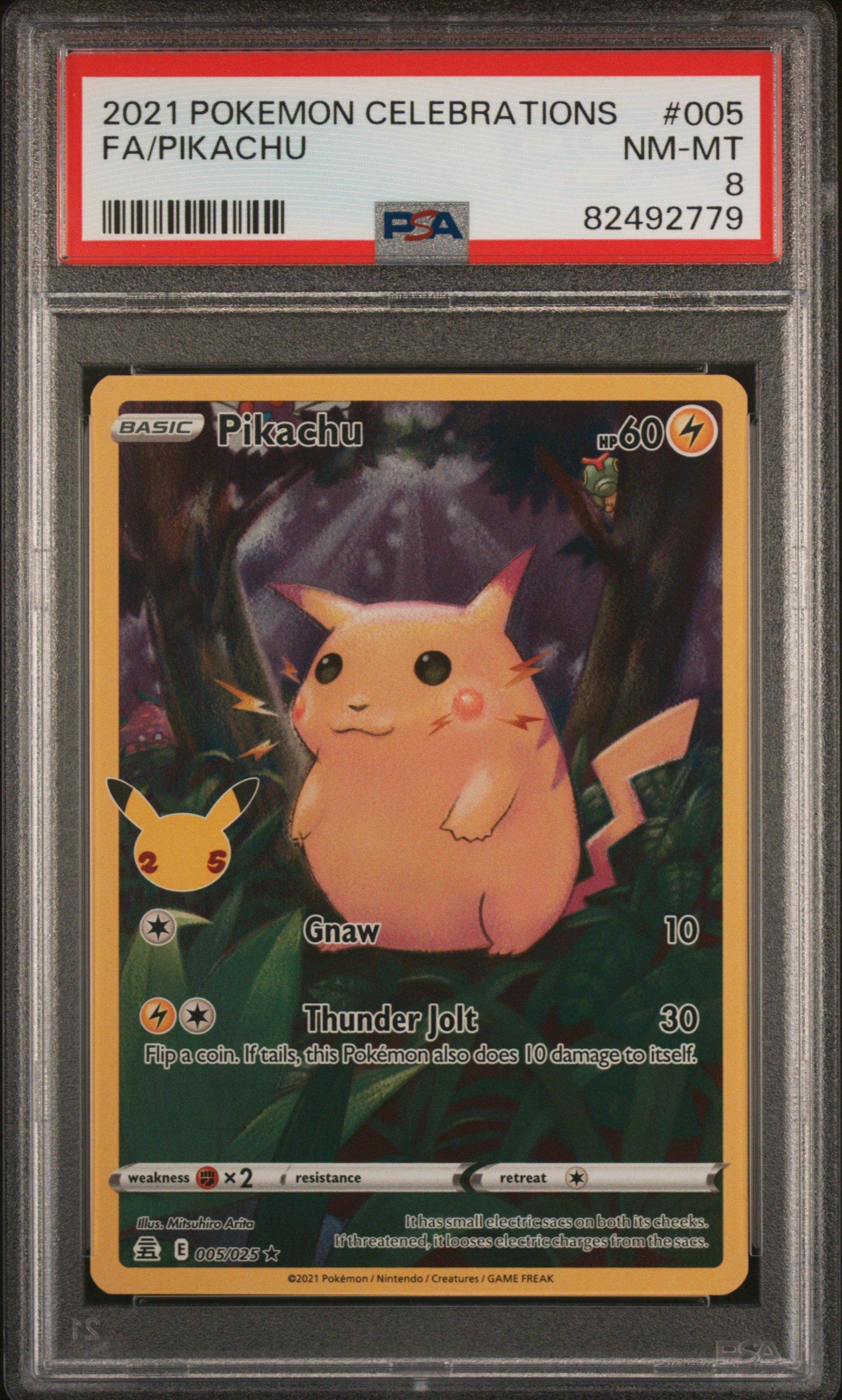 2021 Pokemon Celebrations 005 Full Art/pikachu PSA 8 | GameStop