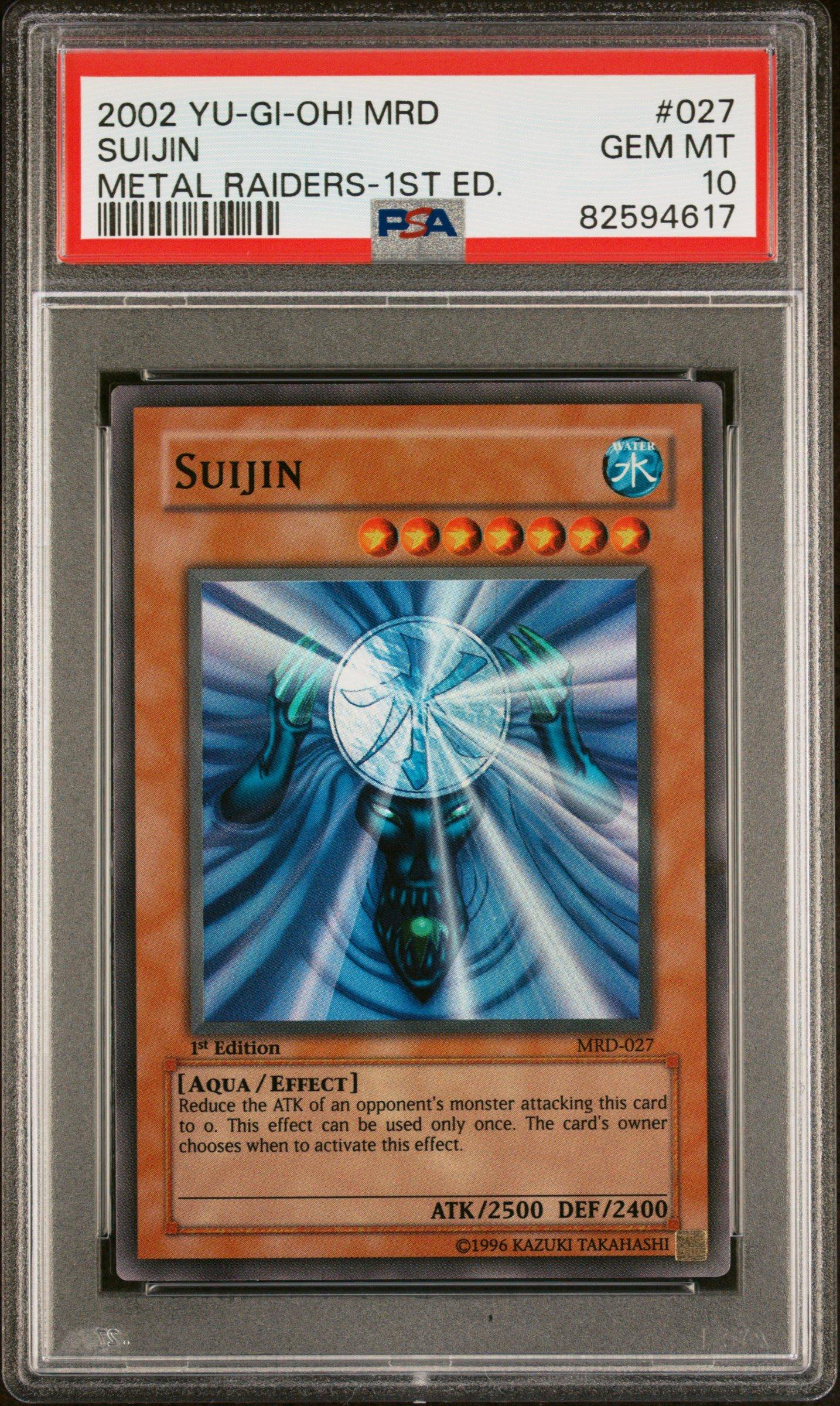 2002 Yu-gi-oh! Mrd-metal Raiders 027 Suijin 1st Edition PSA 10