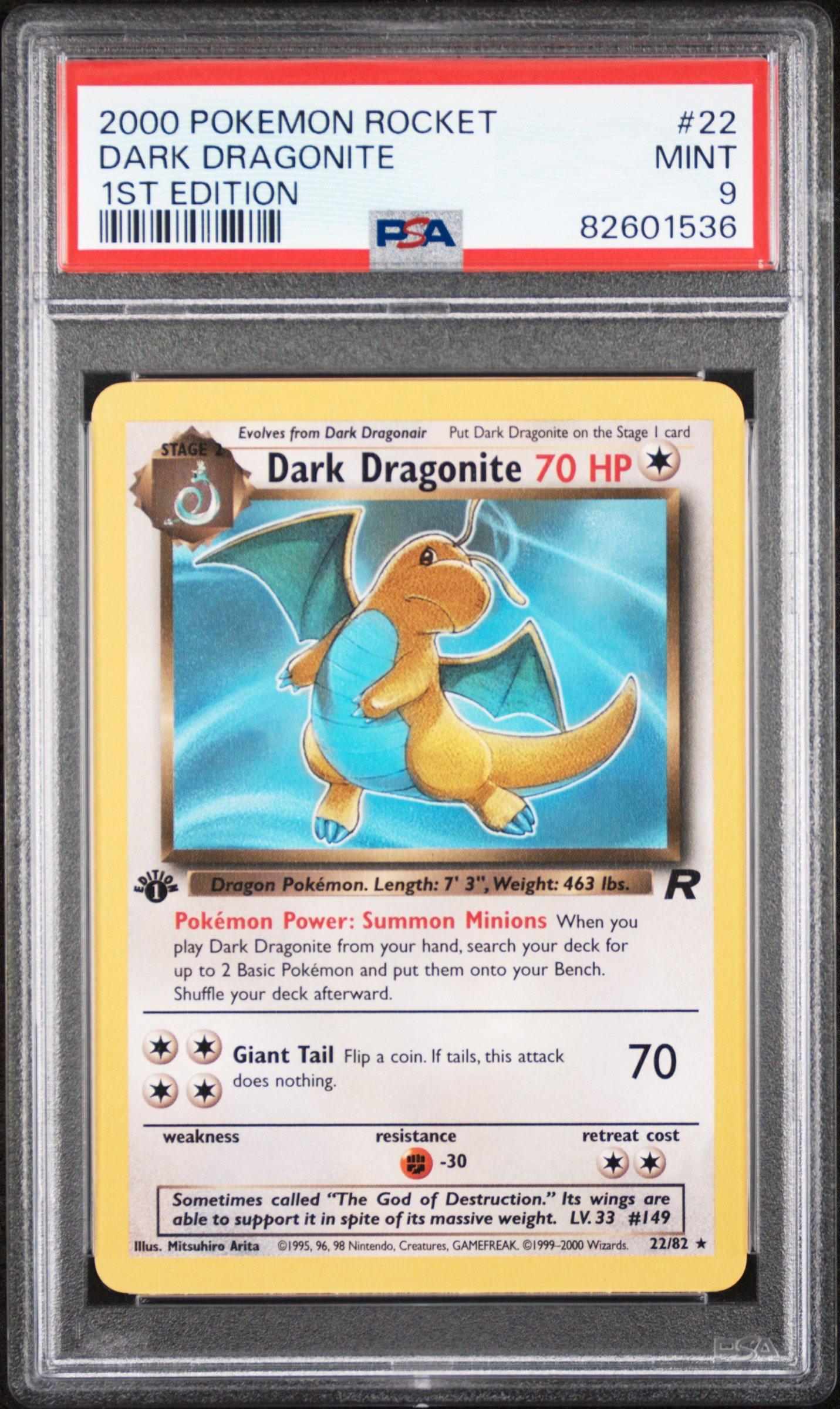 【PSA9】ダークライ PR 2000 Pokemon Rocket 22 Dark Dragonite 1st Edition PSA 9 Graded