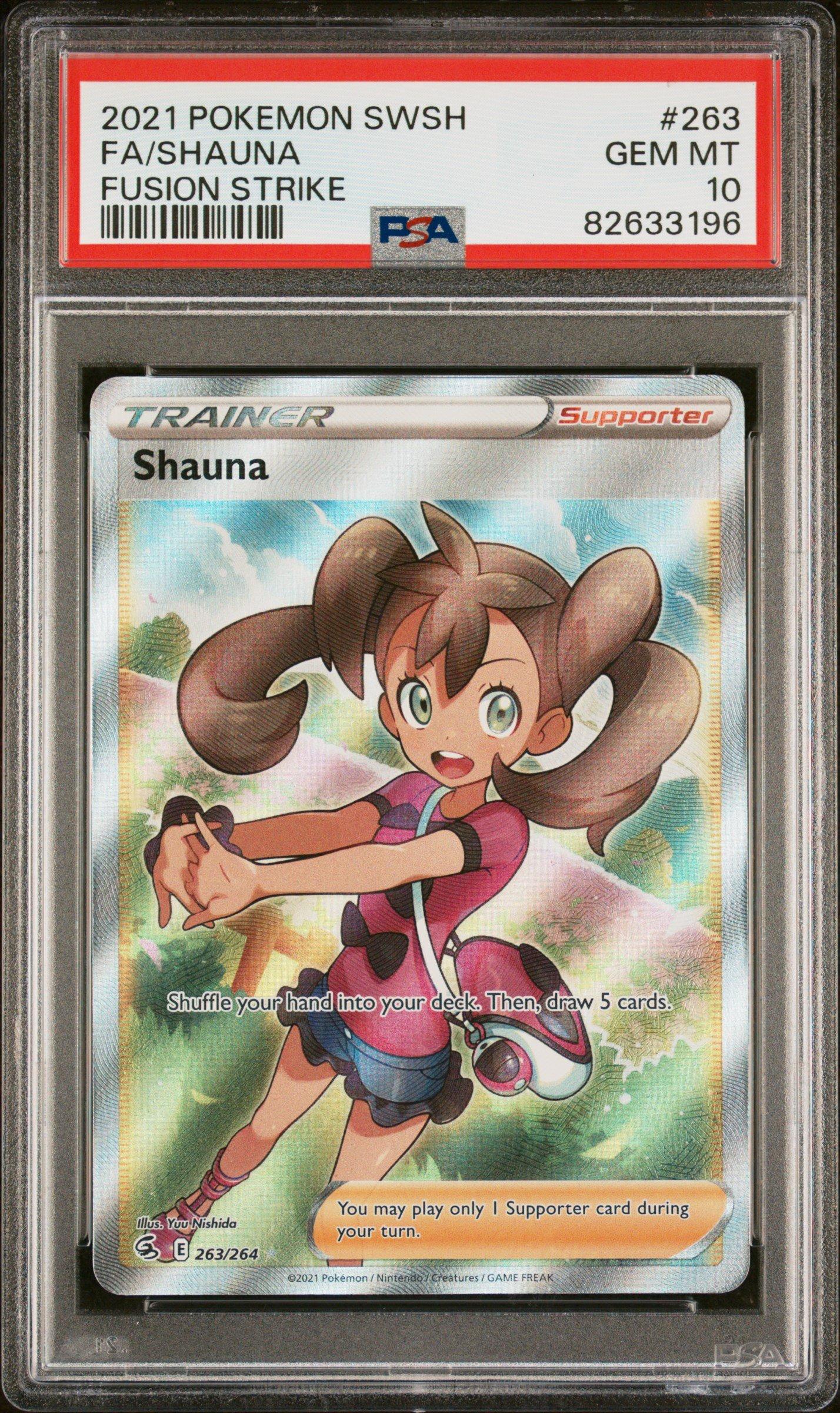 ポケモンカード FA/Shauna Gem Mint 10 psa10 2021 Pokemon Sword & Shield Fusion Strike 263 Full Art/shauna PSA