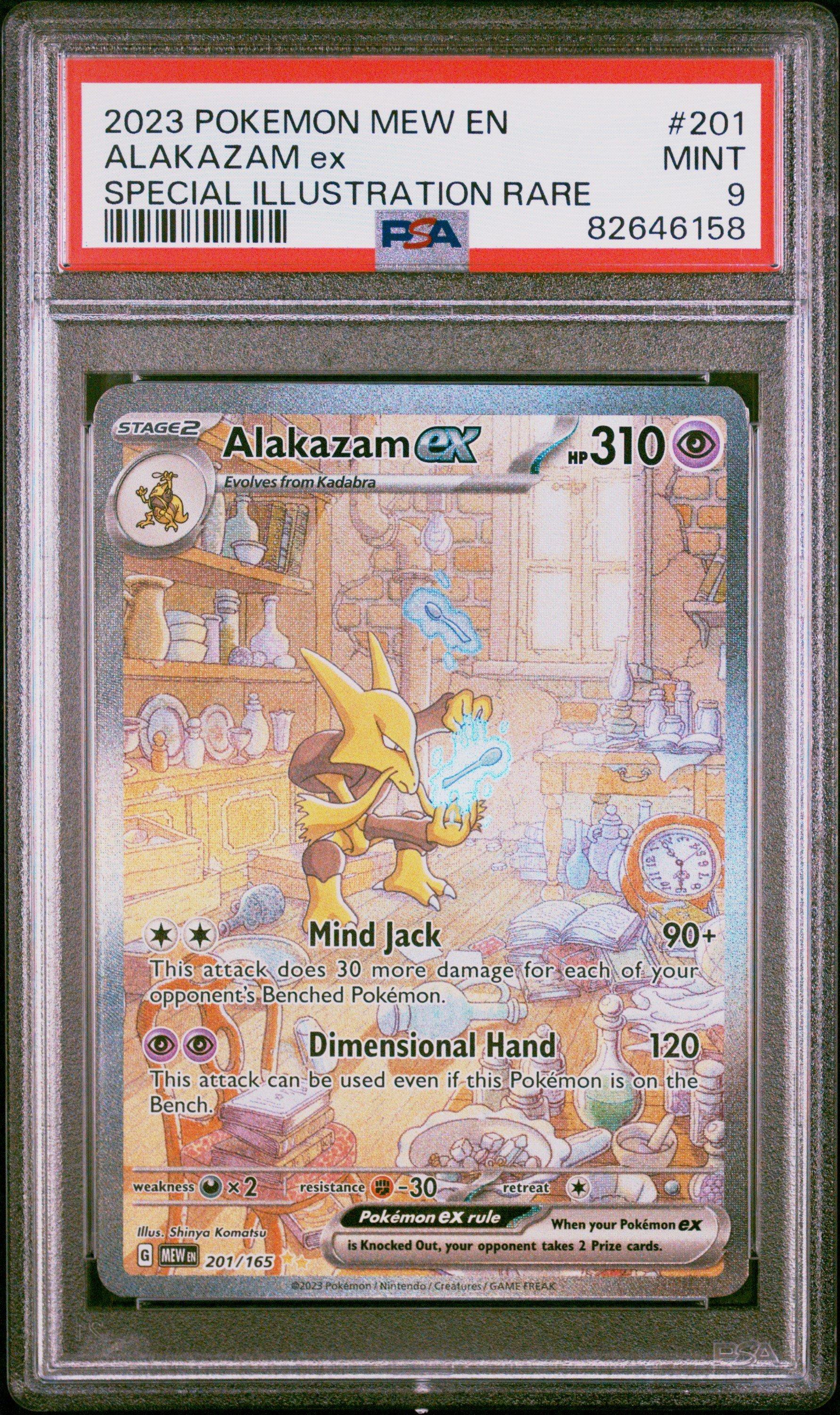2023 Pokemon Mew En-151 201 Alakazam Ex Special Illustration Rare PSA