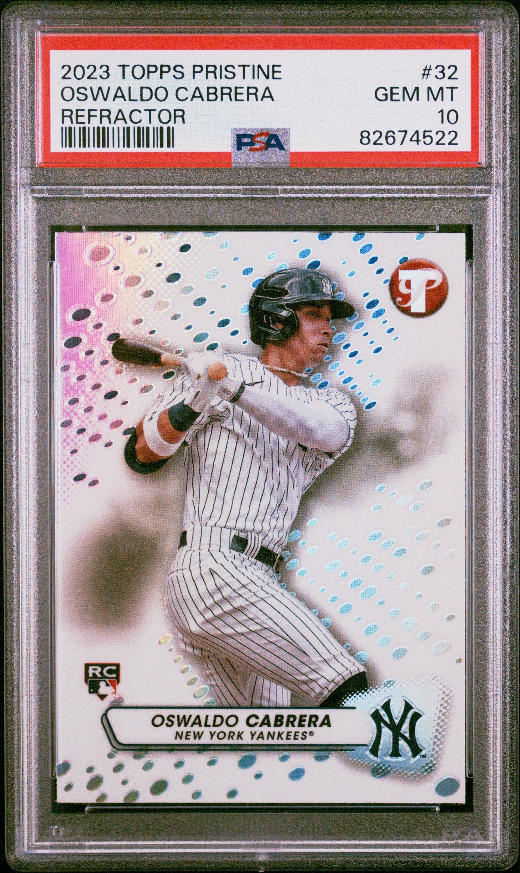 2023 Topps Pristine 32 Oswaldo Cabrera Refractor PSA 10 Graded