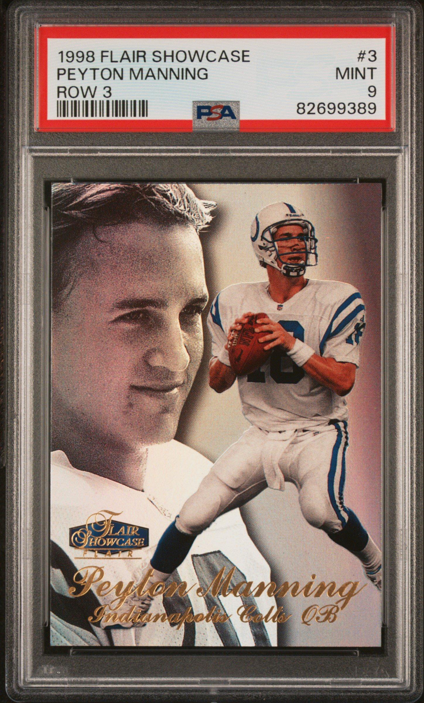 1998 Flair Showcase 3 Peyton Manning Row 3 PSA