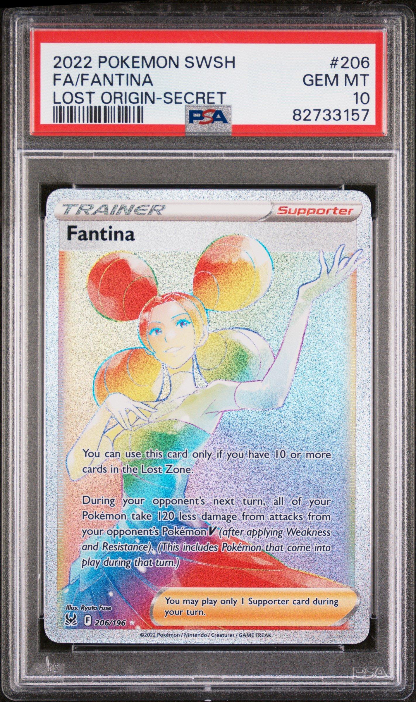 Pokemon Sword Shield Lost Origin Full Art Fantina Secret Psa