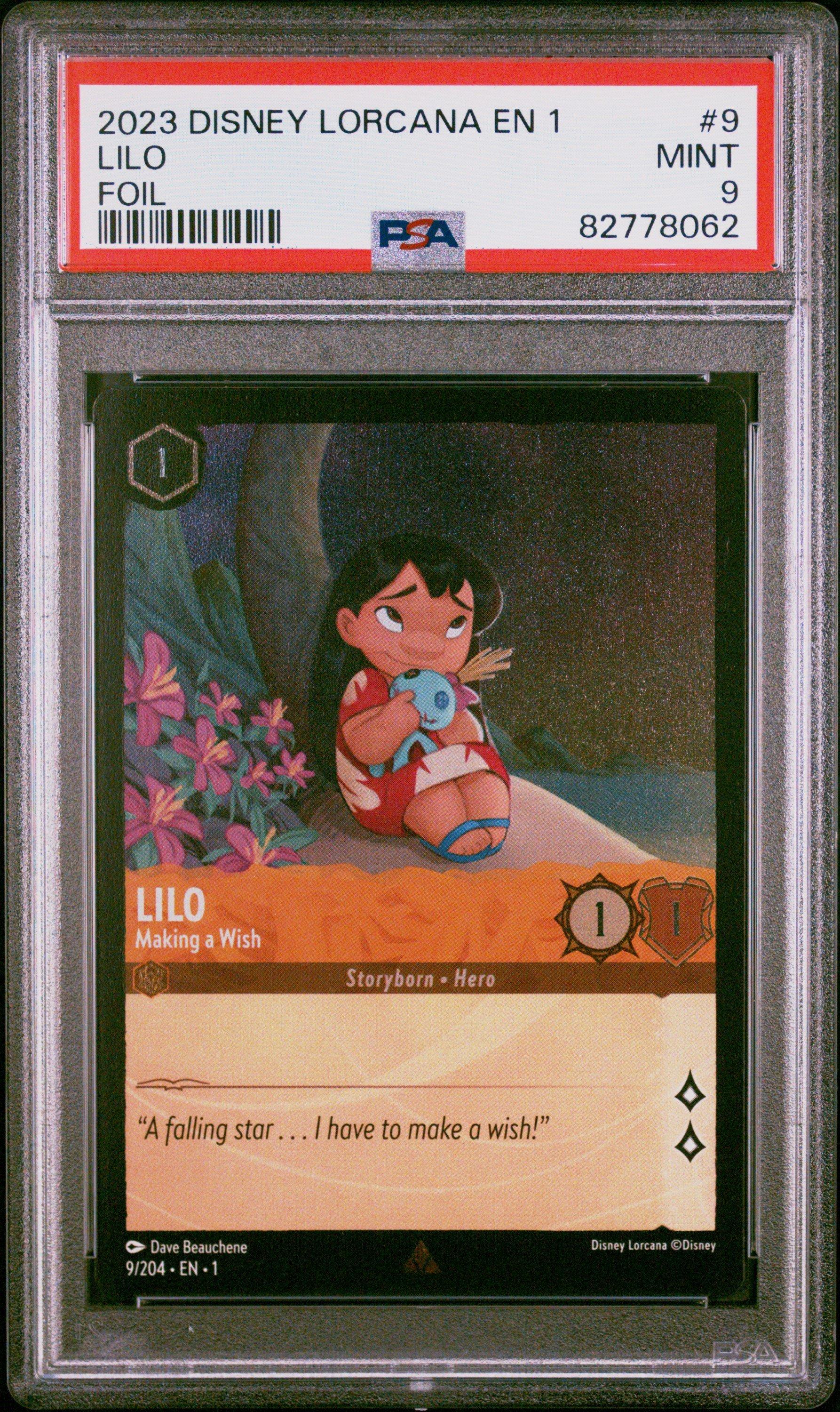 2023 Disney Lorcana En 1-the First Chapter 9 Lilo - Making A Wish Foil PSA 9