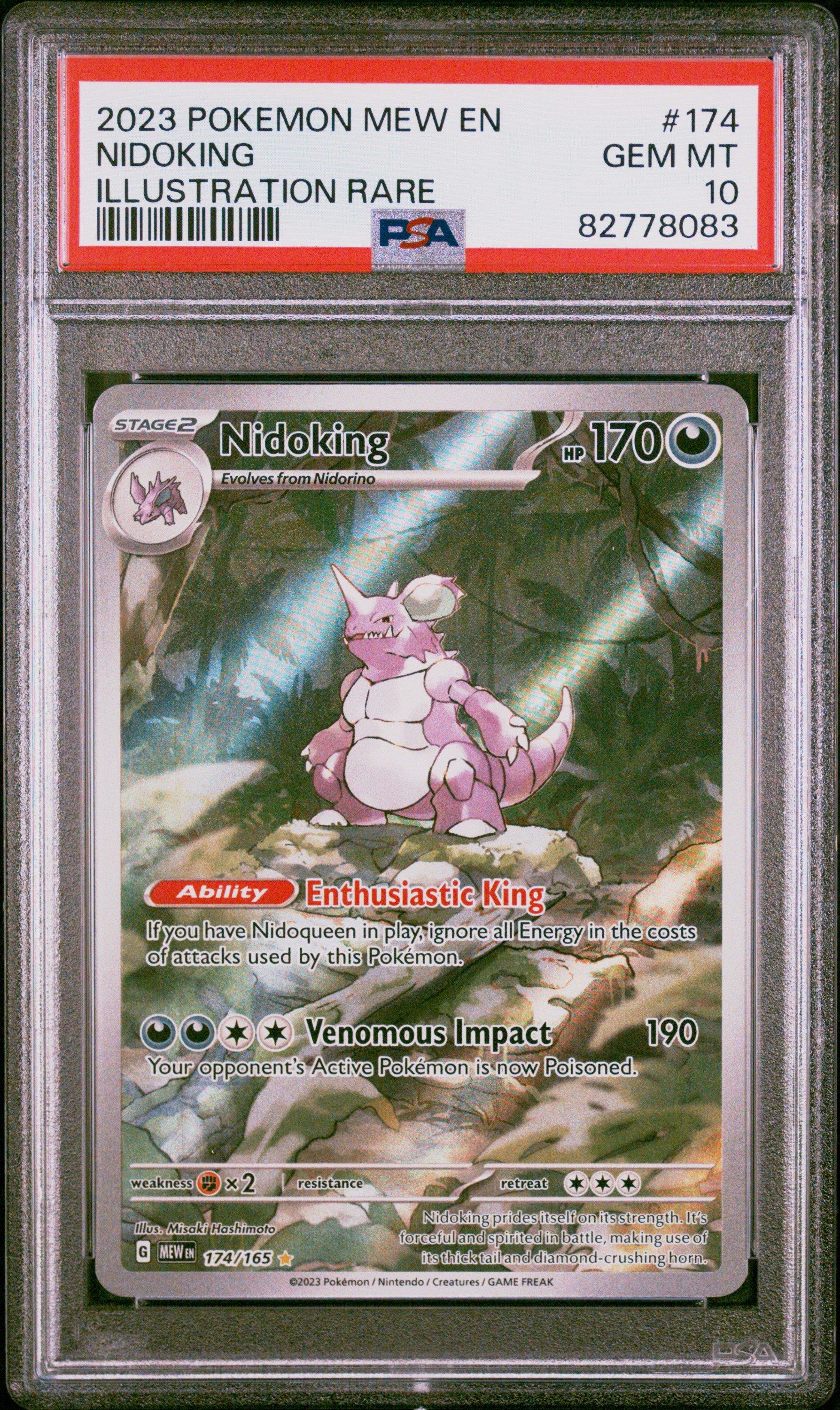 2023 Pokemon Mew En-151 174 Nidoking PSA