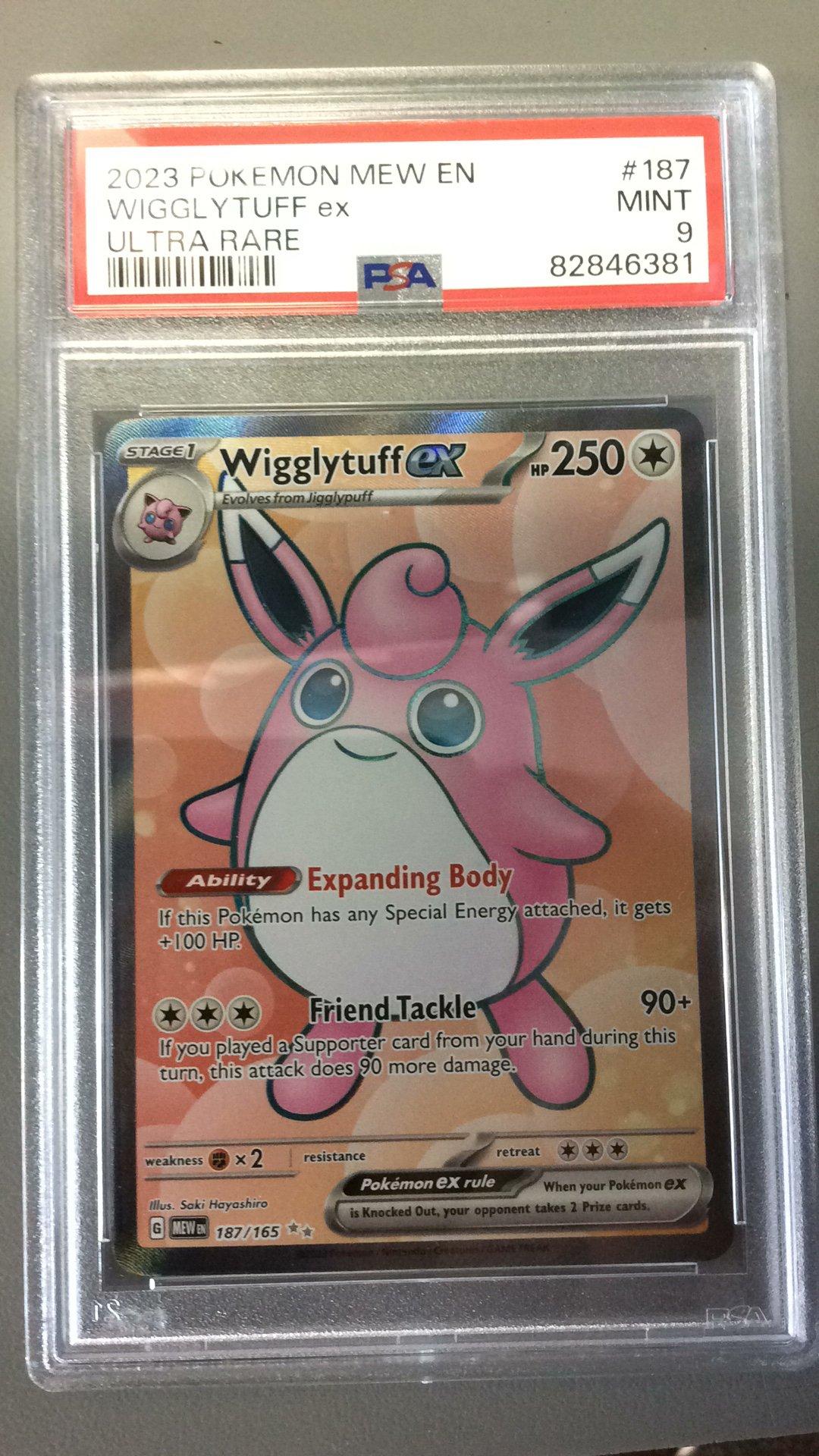 2023 Pokemon Mew En-151 187 Wigglytuff Ex Ultra Rare PSA