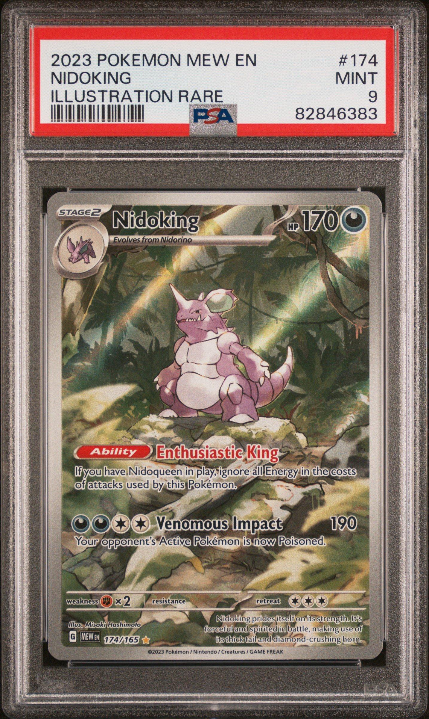 2023 Pokemon Mew En-151 174 Nidoking Illustration Rare PSA